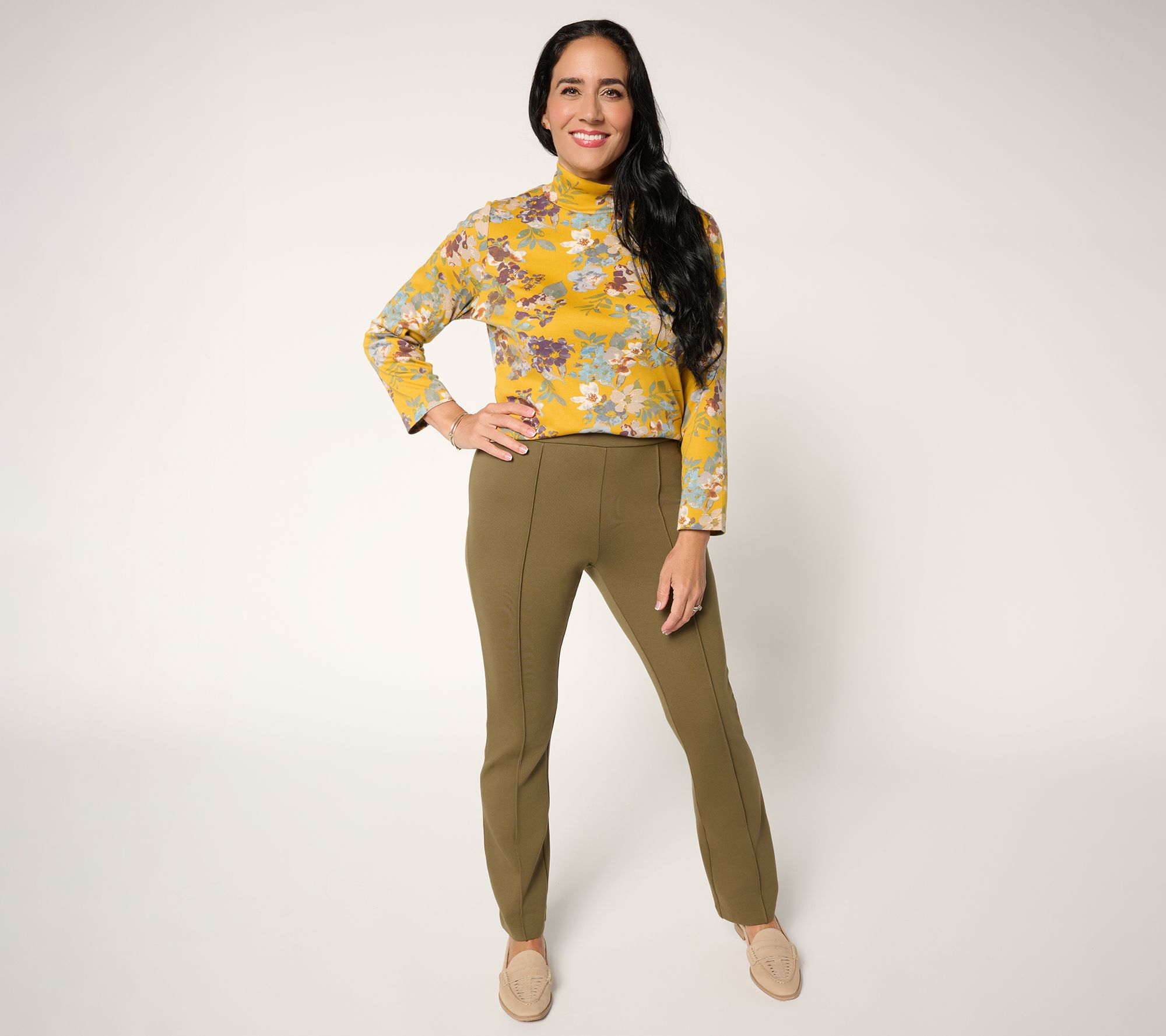 Martha Stewart Signature Regular Knit Ponte Ankle Pants