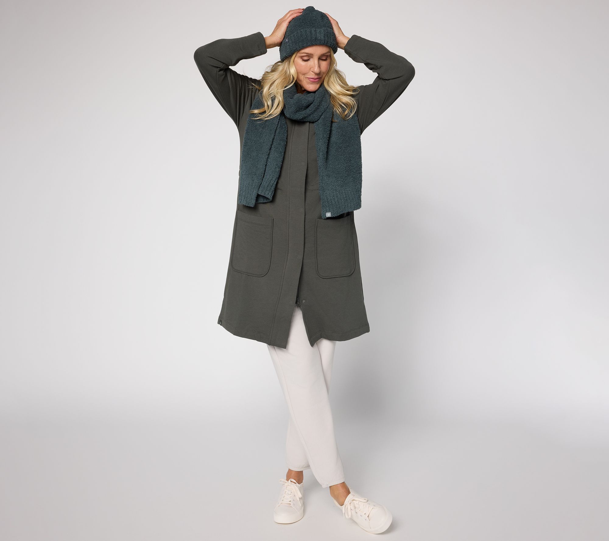 Barefoot Dreams CozyChic Beanie and Scarf Set