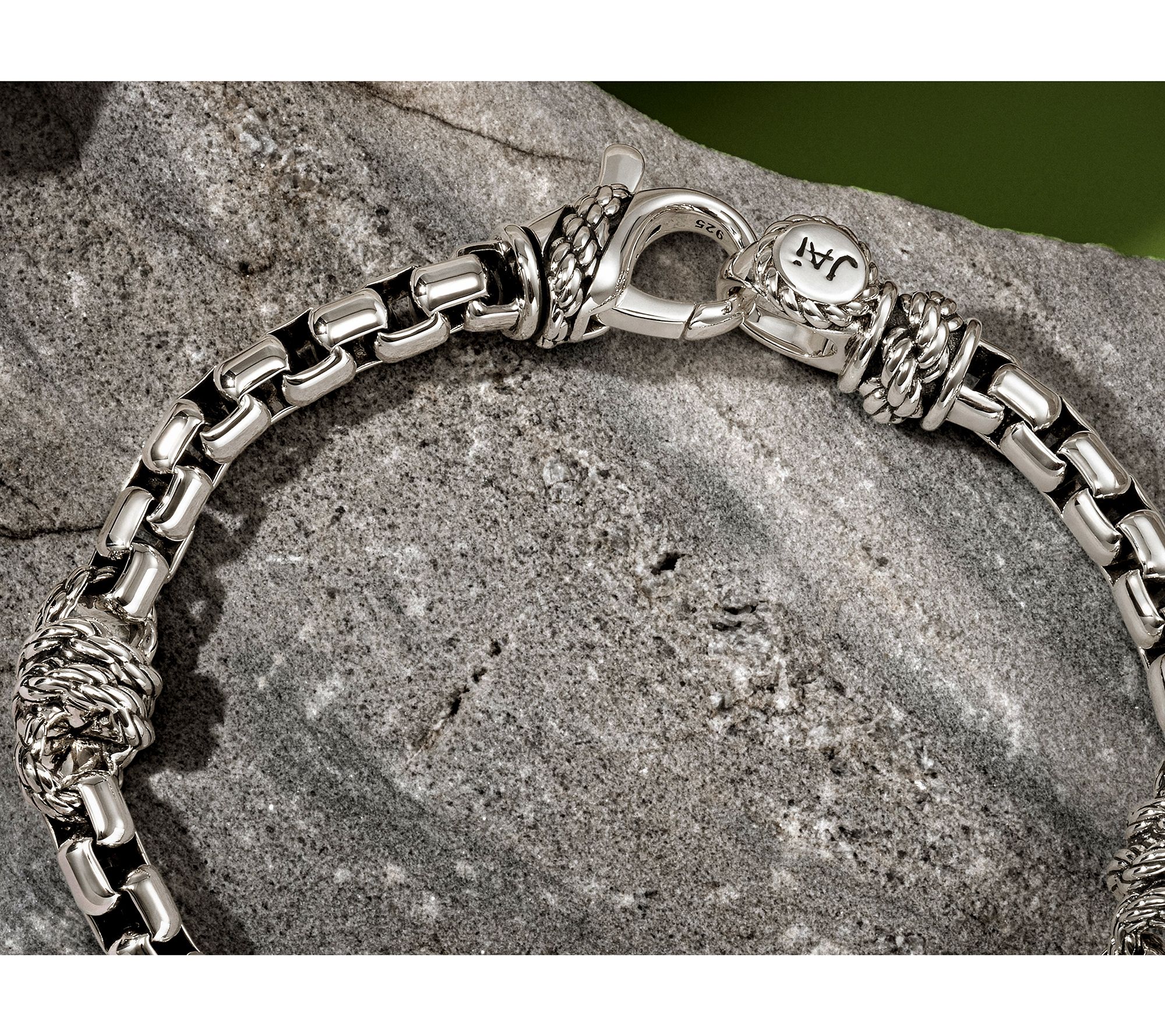 JAI Ireland Sterling Silver Cara Rope Textured 5.3mm Bracelet, 25.5g