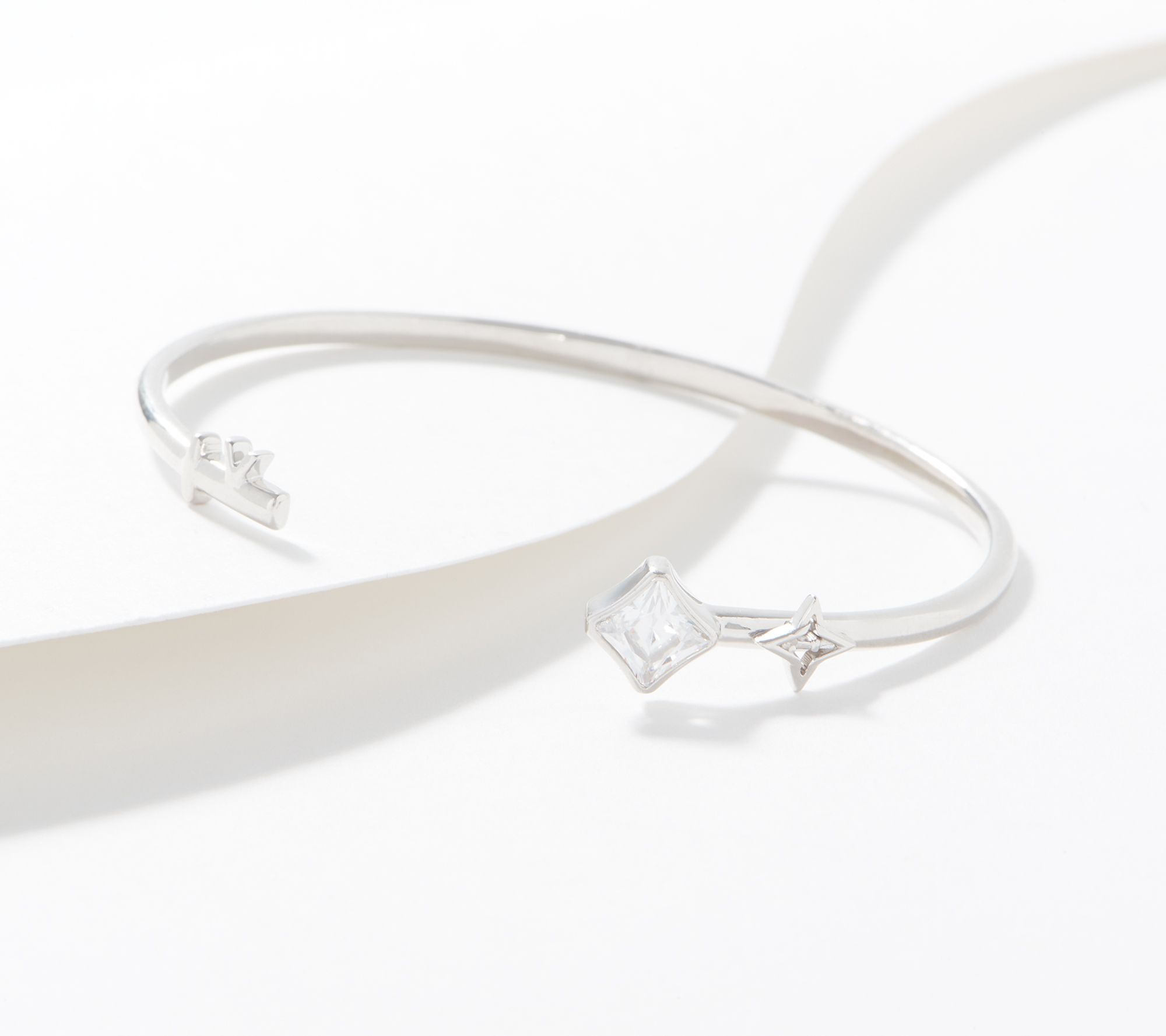 Valencia Key Key to Light Adjustable Cuff Bracelet, Stainless Steel