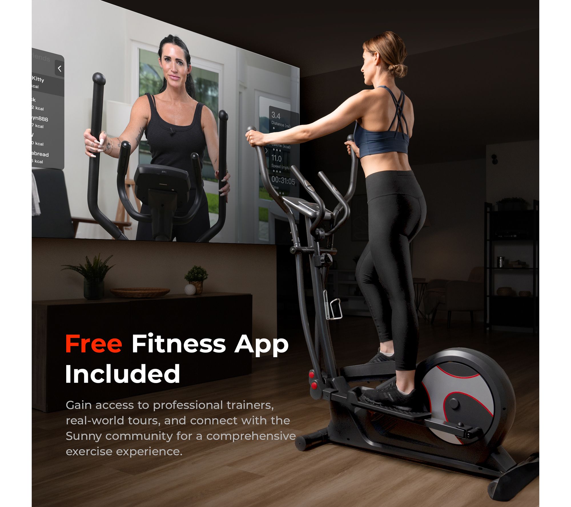 Sunny Pro Smart Magnetic Elliptical Trainer