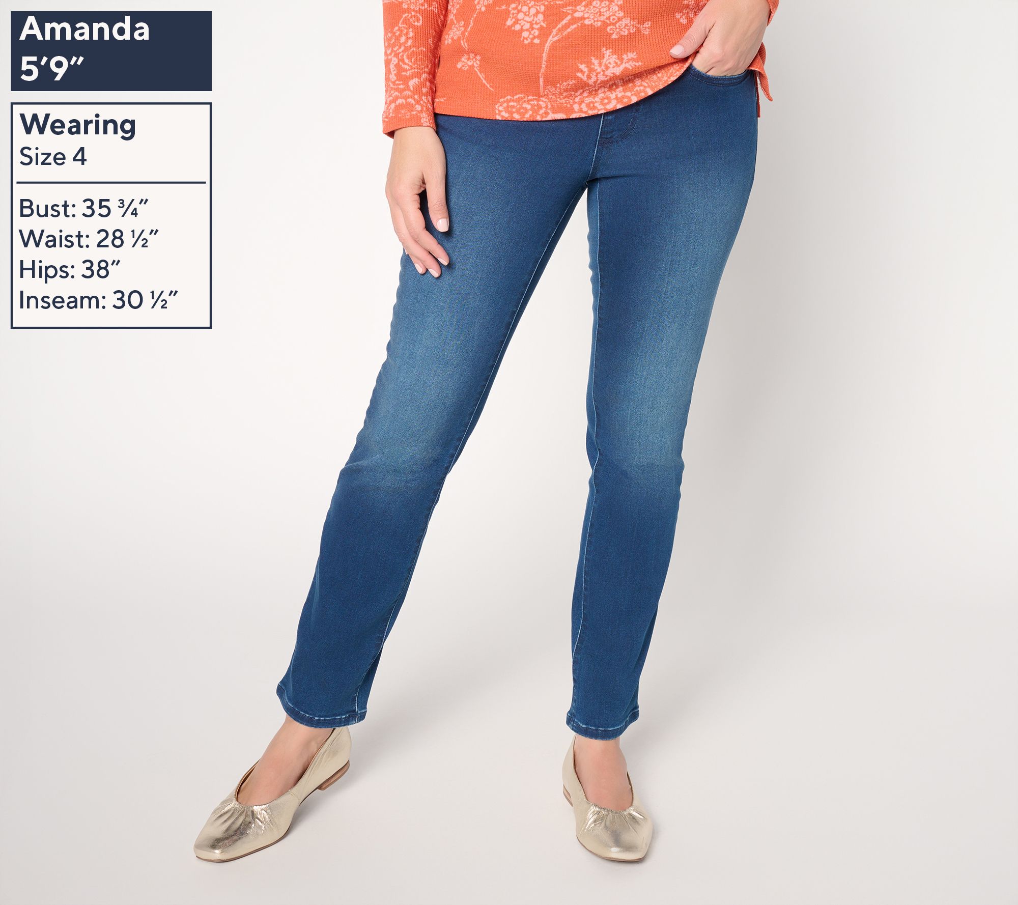 Jingle Belles by Kim Gravel Regular Satin Weave Straight Leg Jean