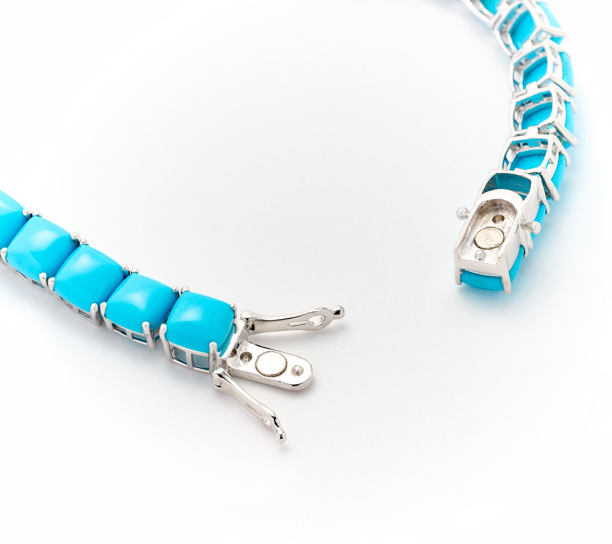 Affinity Gems Sleeping Beauty Cushion Tennis Bracelet, Sterling Silver