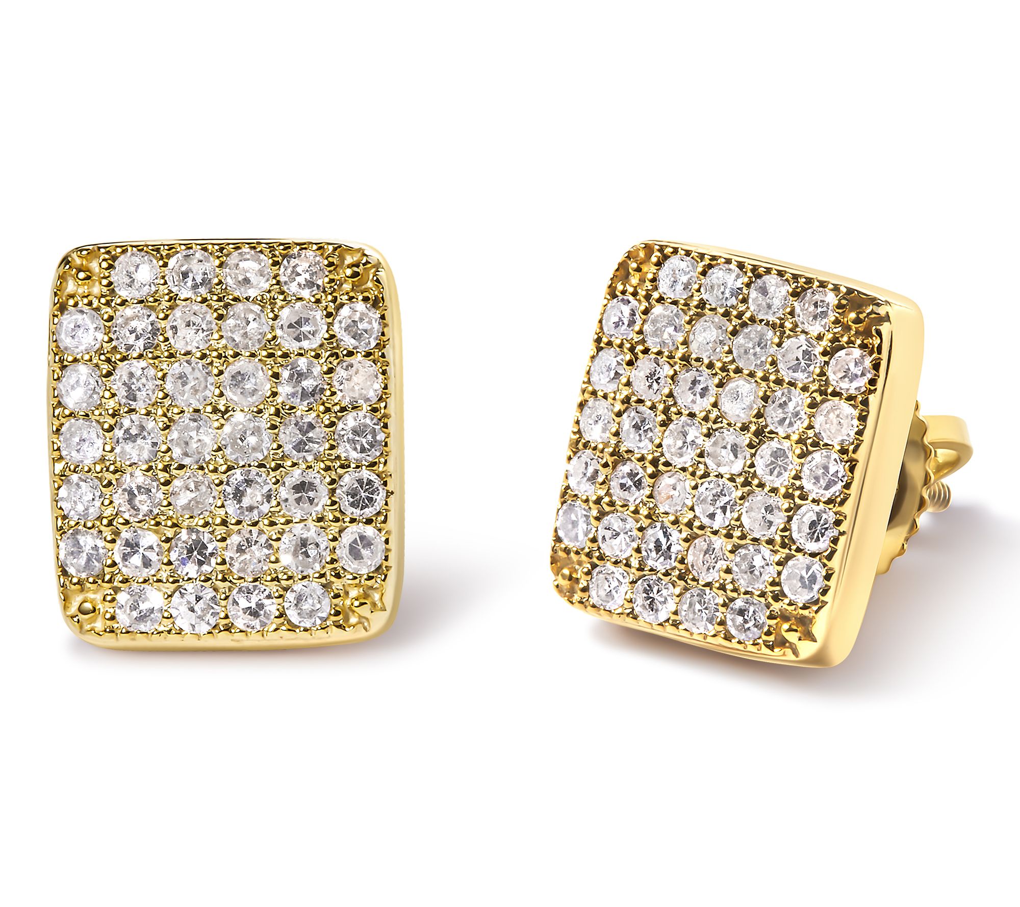 Haus of Brilliance 0.50 cttw Diamond Cluster Earrings, 14K