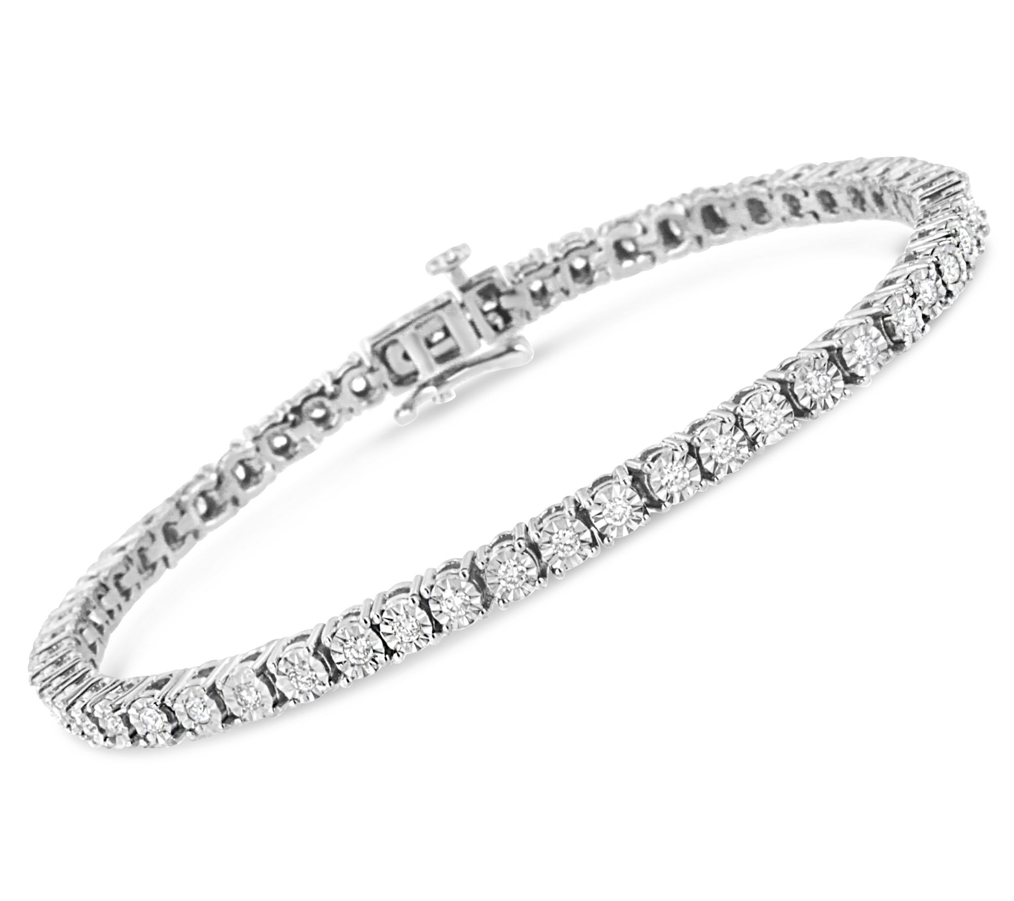 Haus of Brilliance Lab Grown Diamond Tennis Bracelet, Sterling
