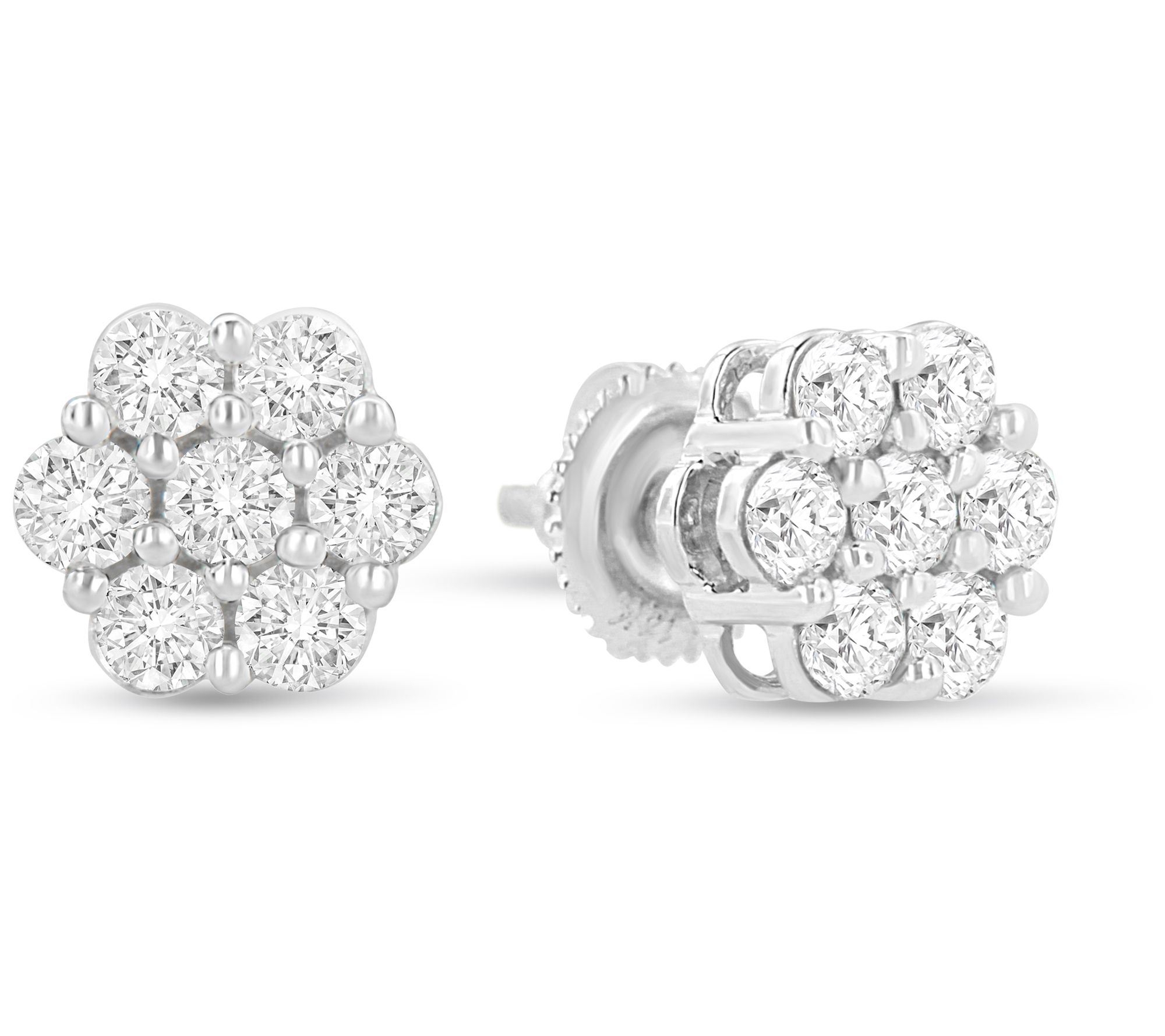 Haus of Brilliance Floral Lab Grown Diamond Earrings, 14K Gold