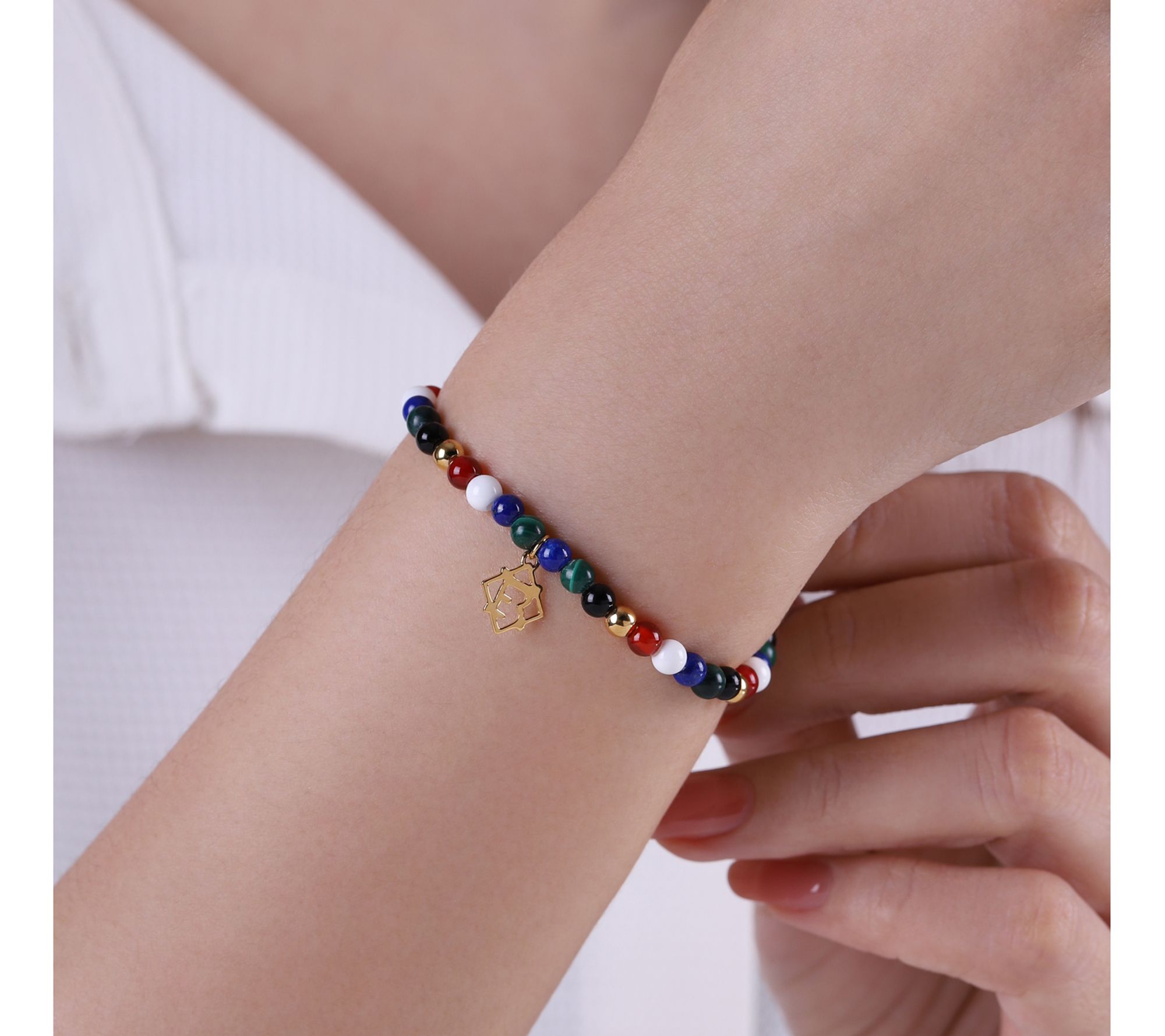 Elyse Ryan 14K Clad Multi-Gemstone Bead ColleenBracelet