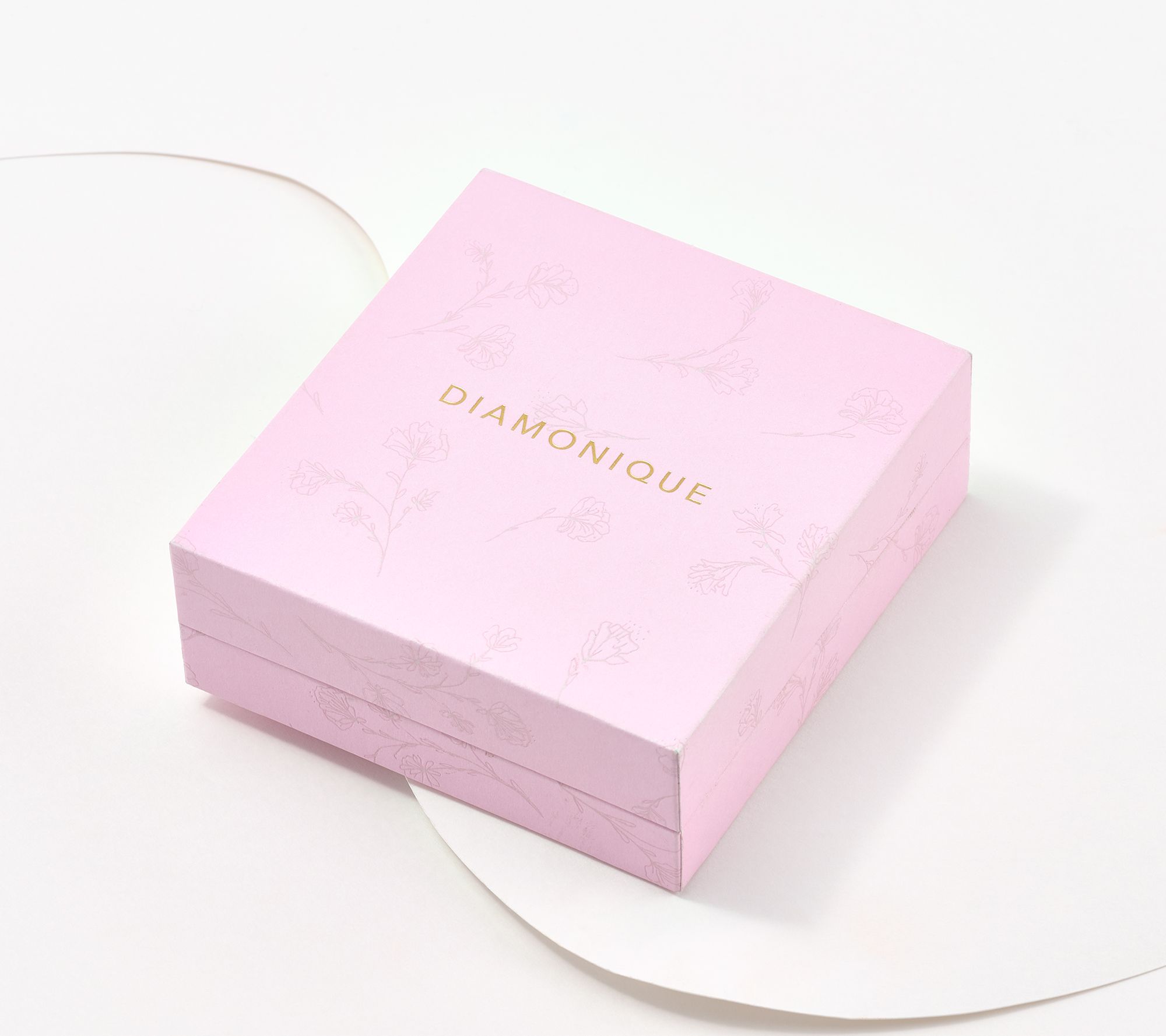 Diamonique Sterling Silver Choice of Motif Charm Bracelet with Gift Box