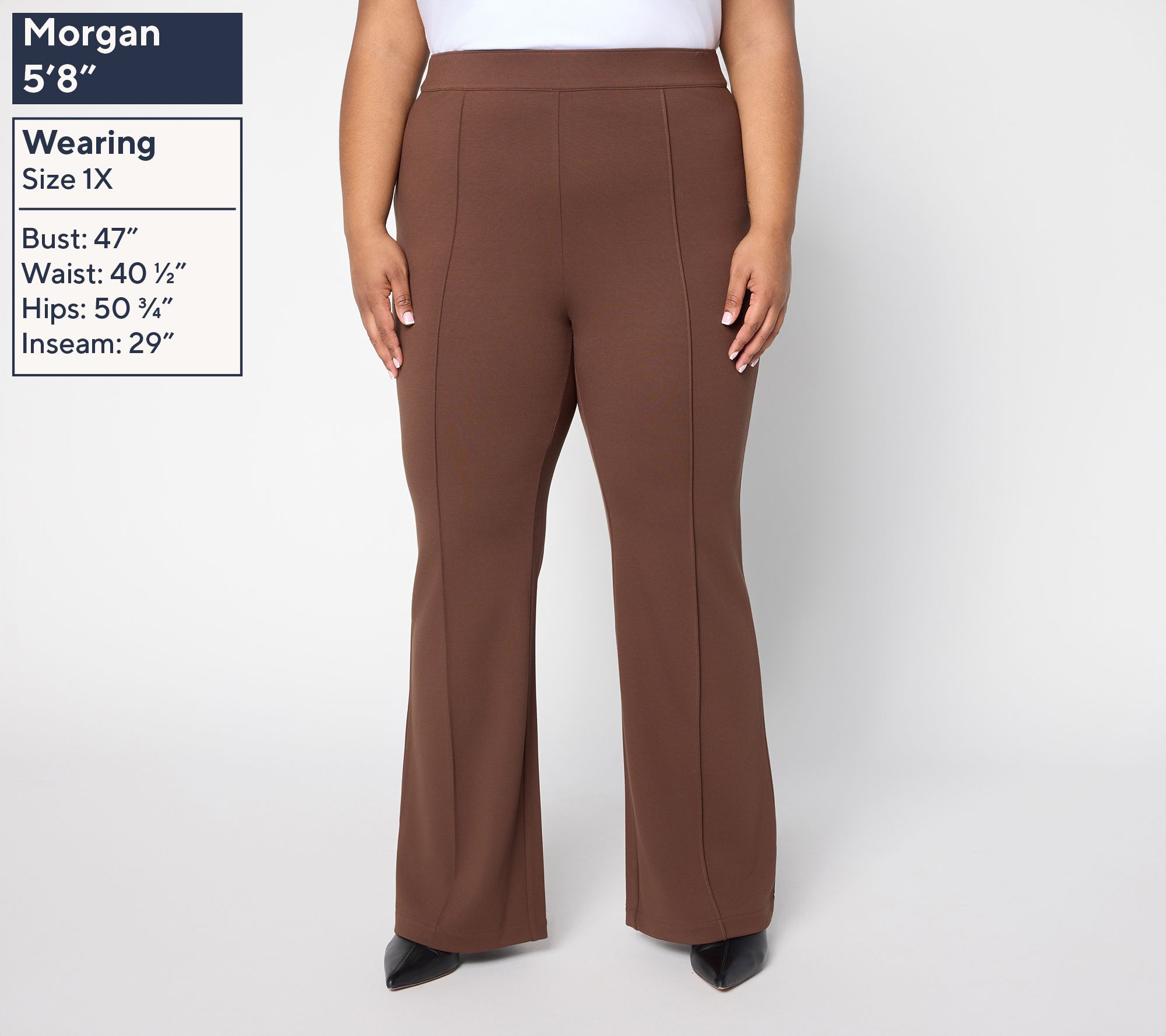 Studio Park x Sandra Bennett Petite Pull-On Ponte Flare Pant