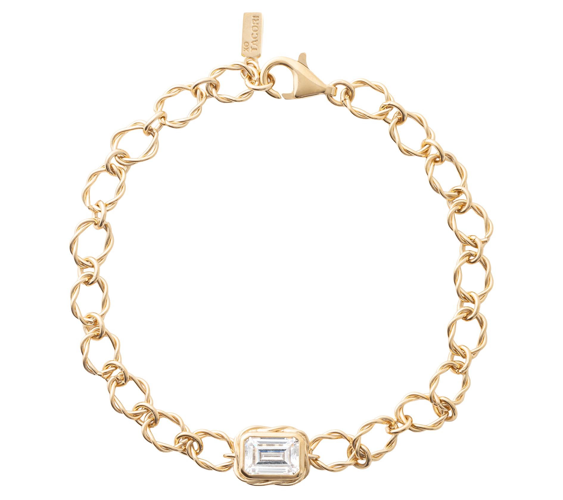 XO TACORI Lab Grown Diamond 1.5cttw Emerald-Cut Bracelet, 14K