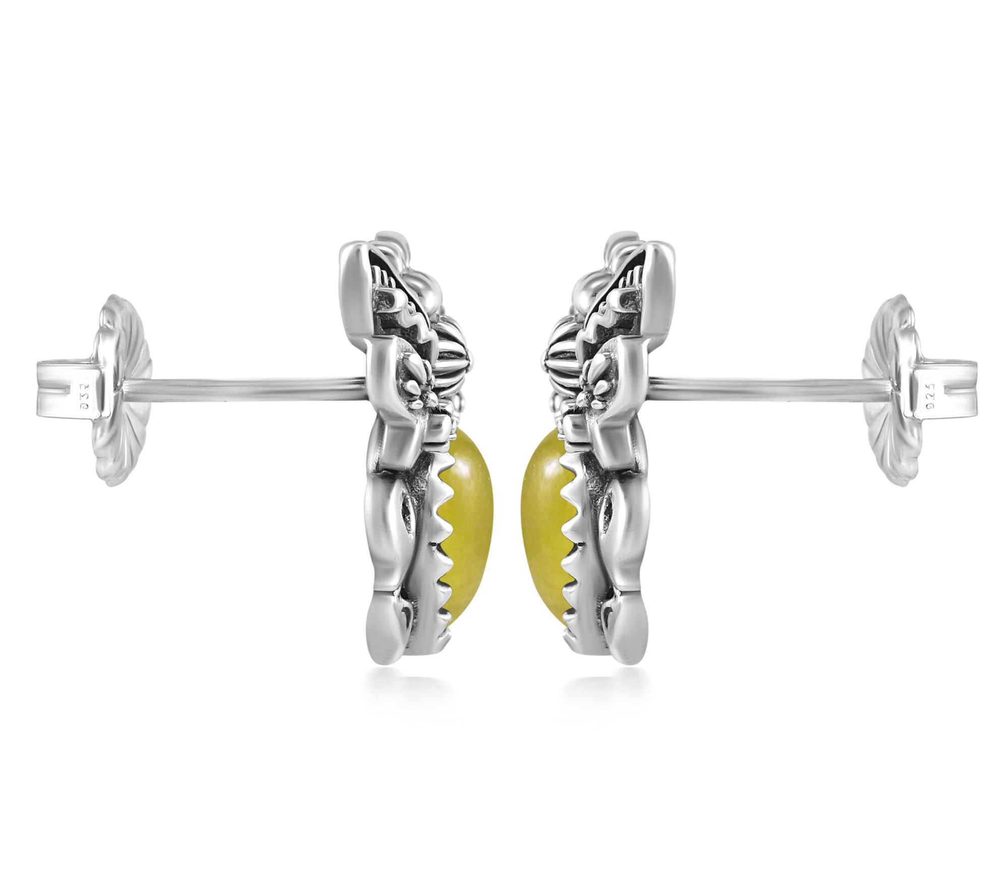 American West Sterling Silver Bumblebee Gemstone Stud Earrings