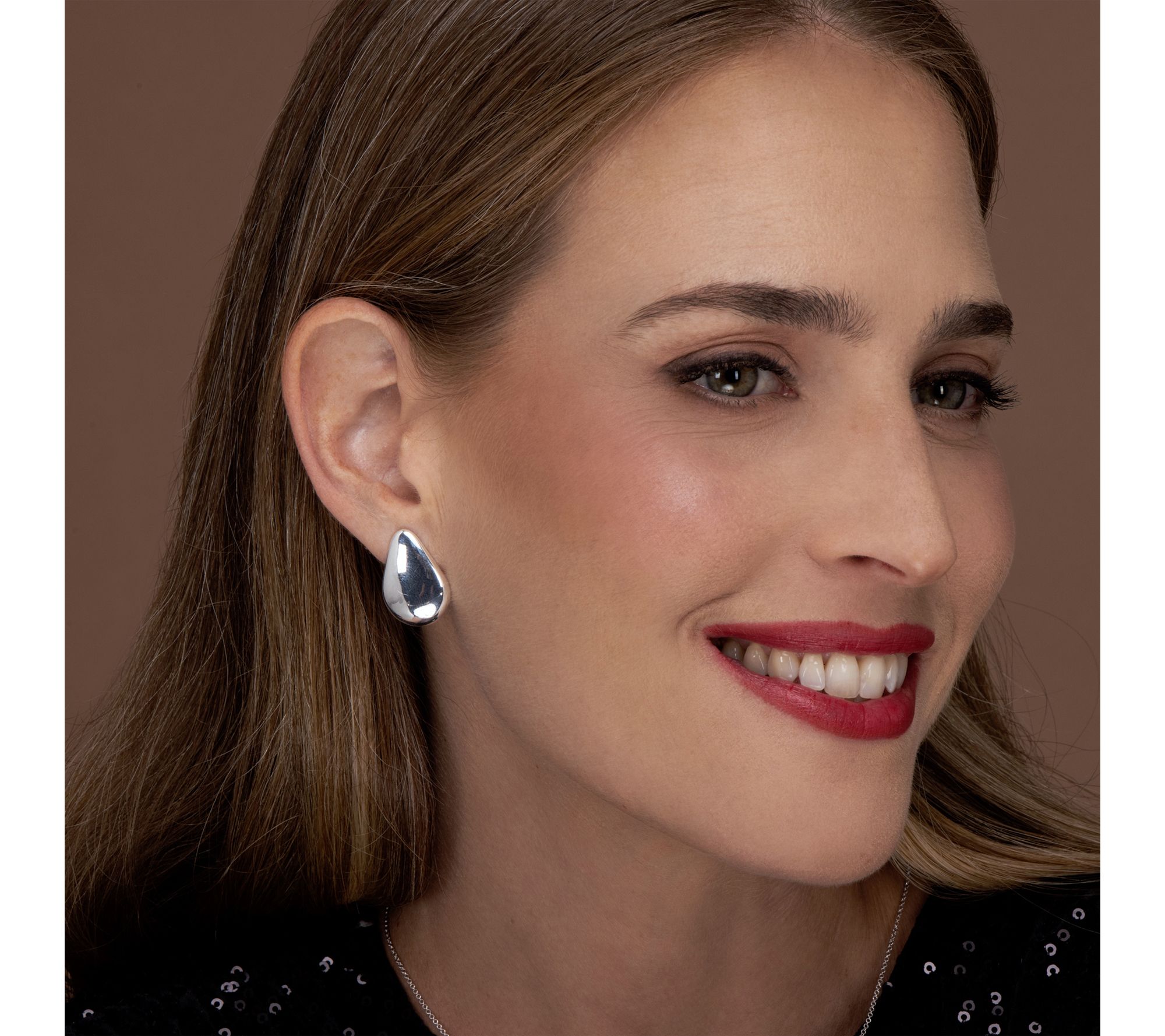 Or Paz Sterling Silver Teardrop Polished Stud Earrings