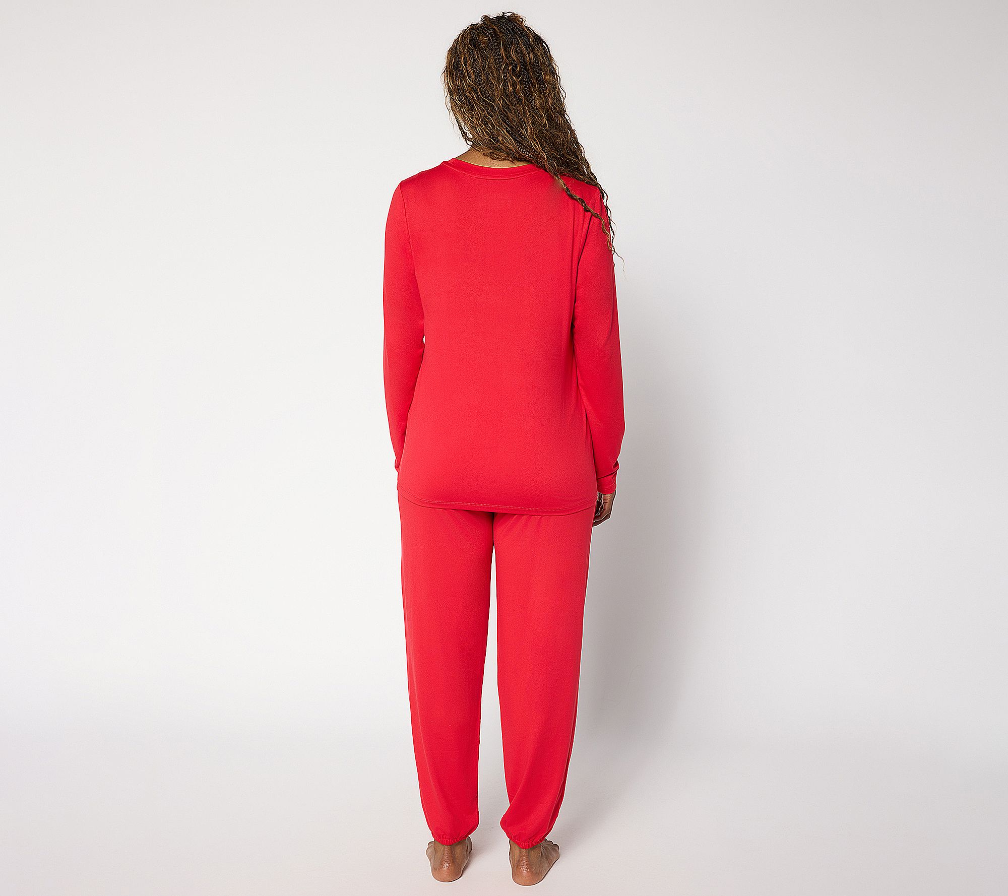 AnyBody Tall Lush Jersey Message Top and Joggers Set