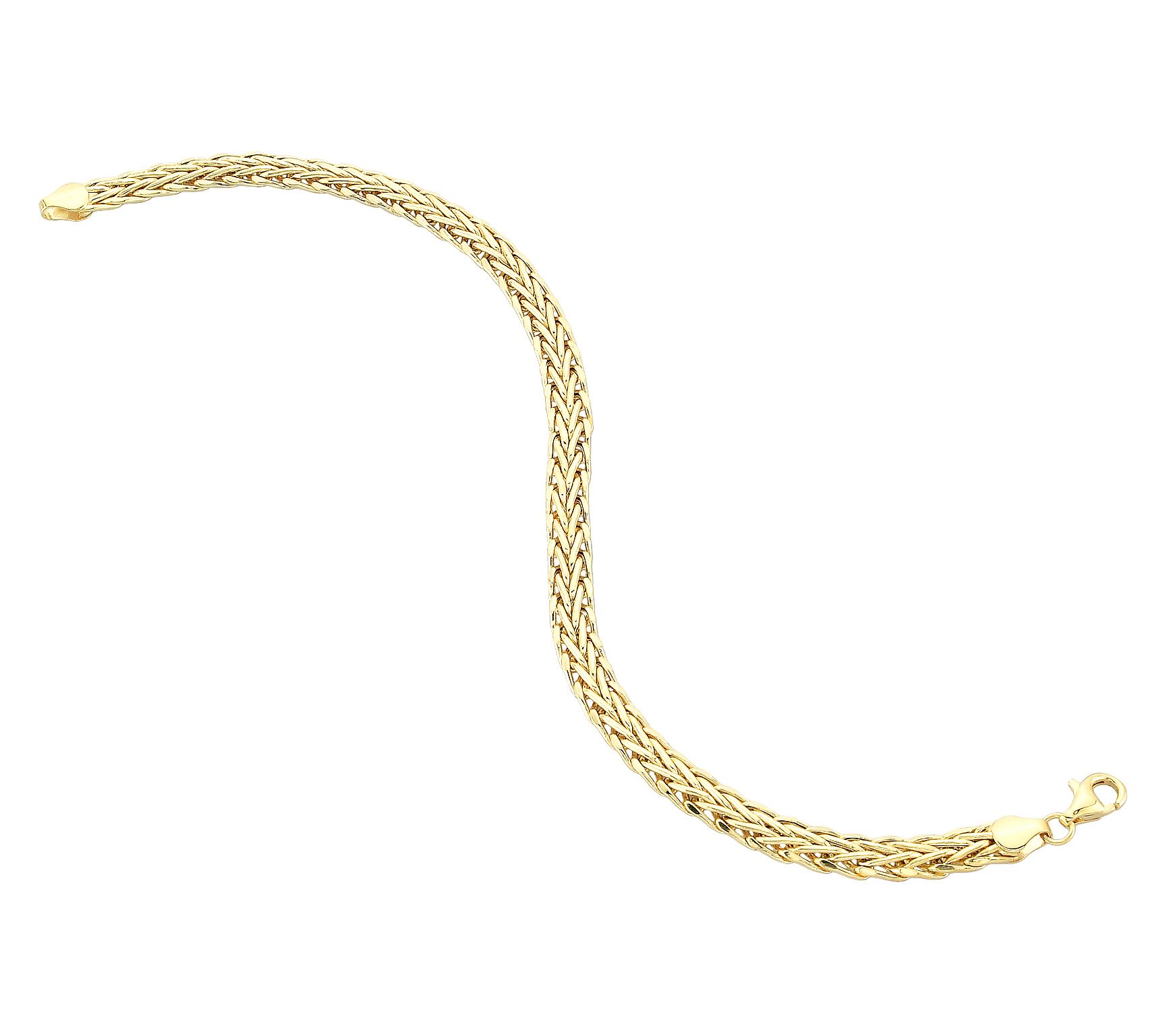 Adorna 14K Gold Polished Foxtail Chain Bracelet