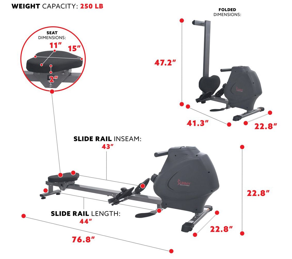 Sunny Health Fitness Multifunction Rowing Machine SF-RW5941
