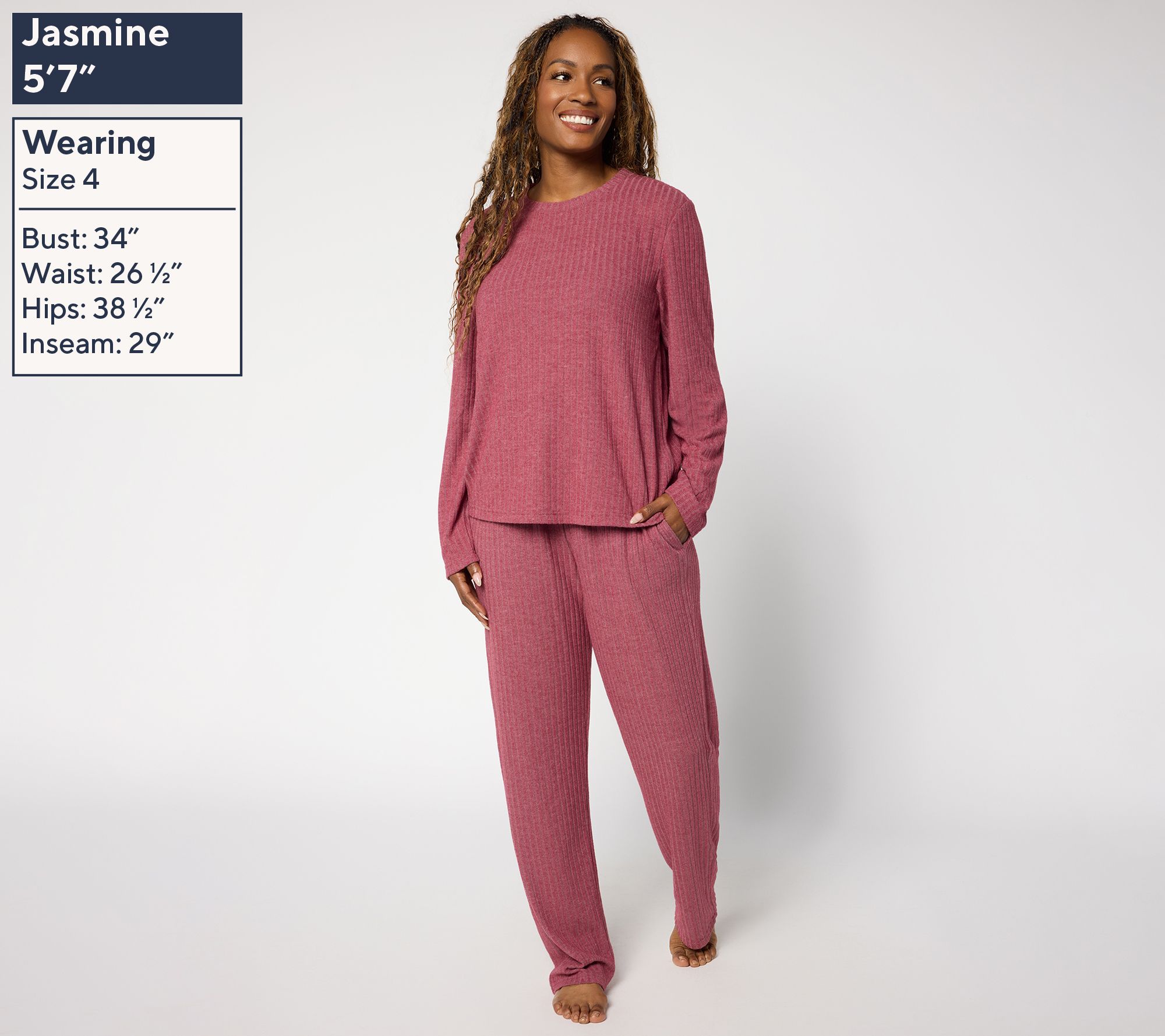 Berkshire Homewear Heathered Long Sleeve & Pant Hacci Set