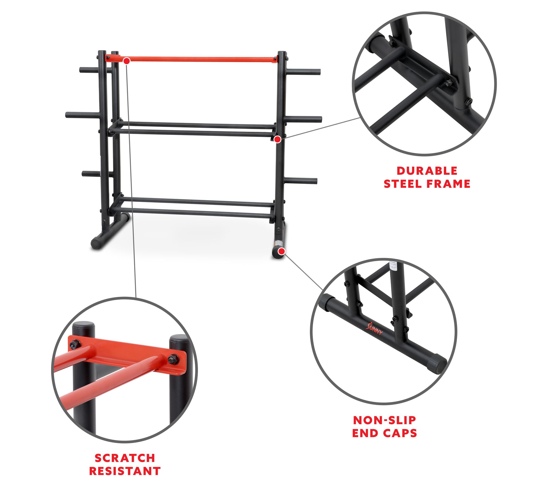 Sunny Health Fitness Multi-Weight Storage RackSF-XF921036