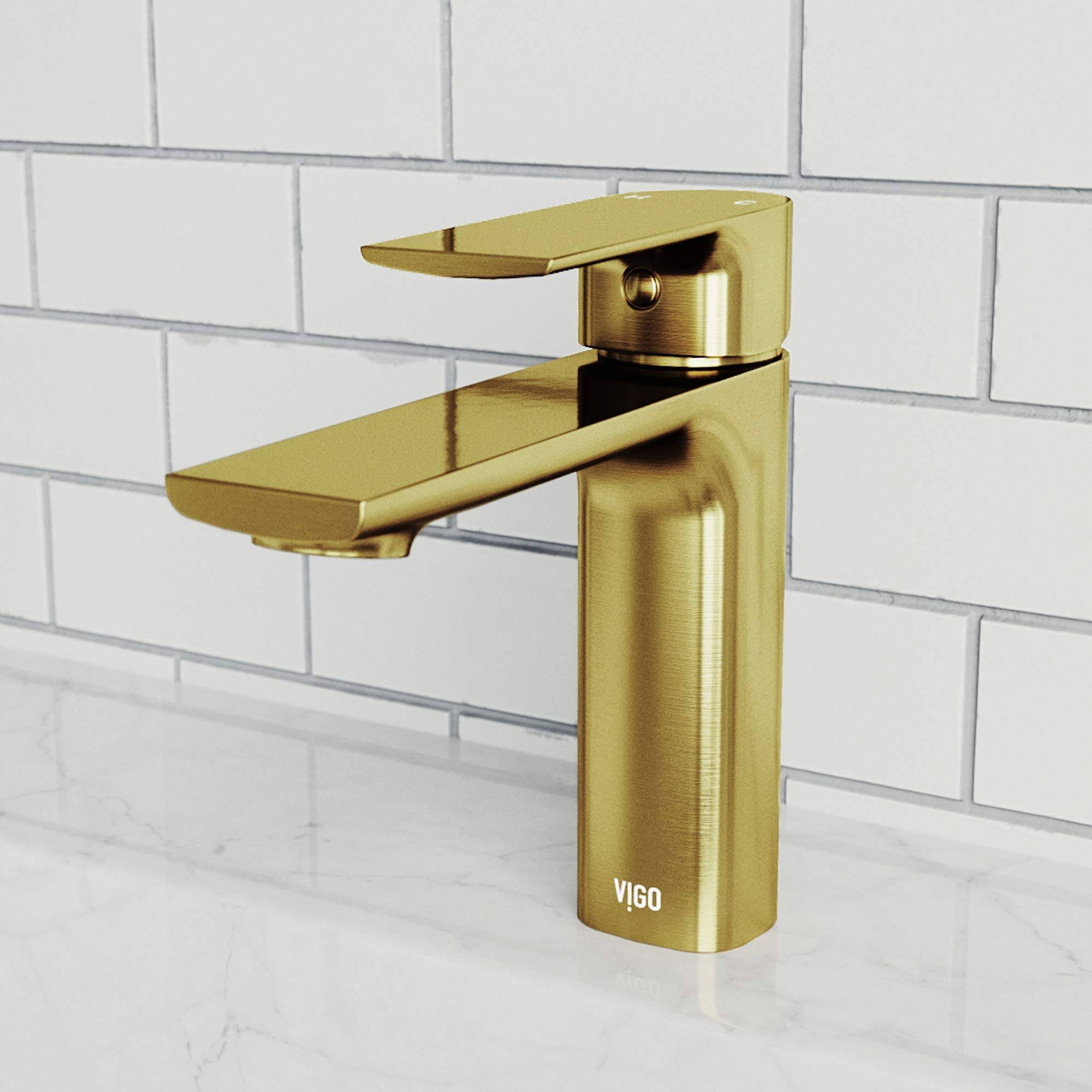 Vigo Davidson Single Hole Bathroom Faucet - Matte Gold