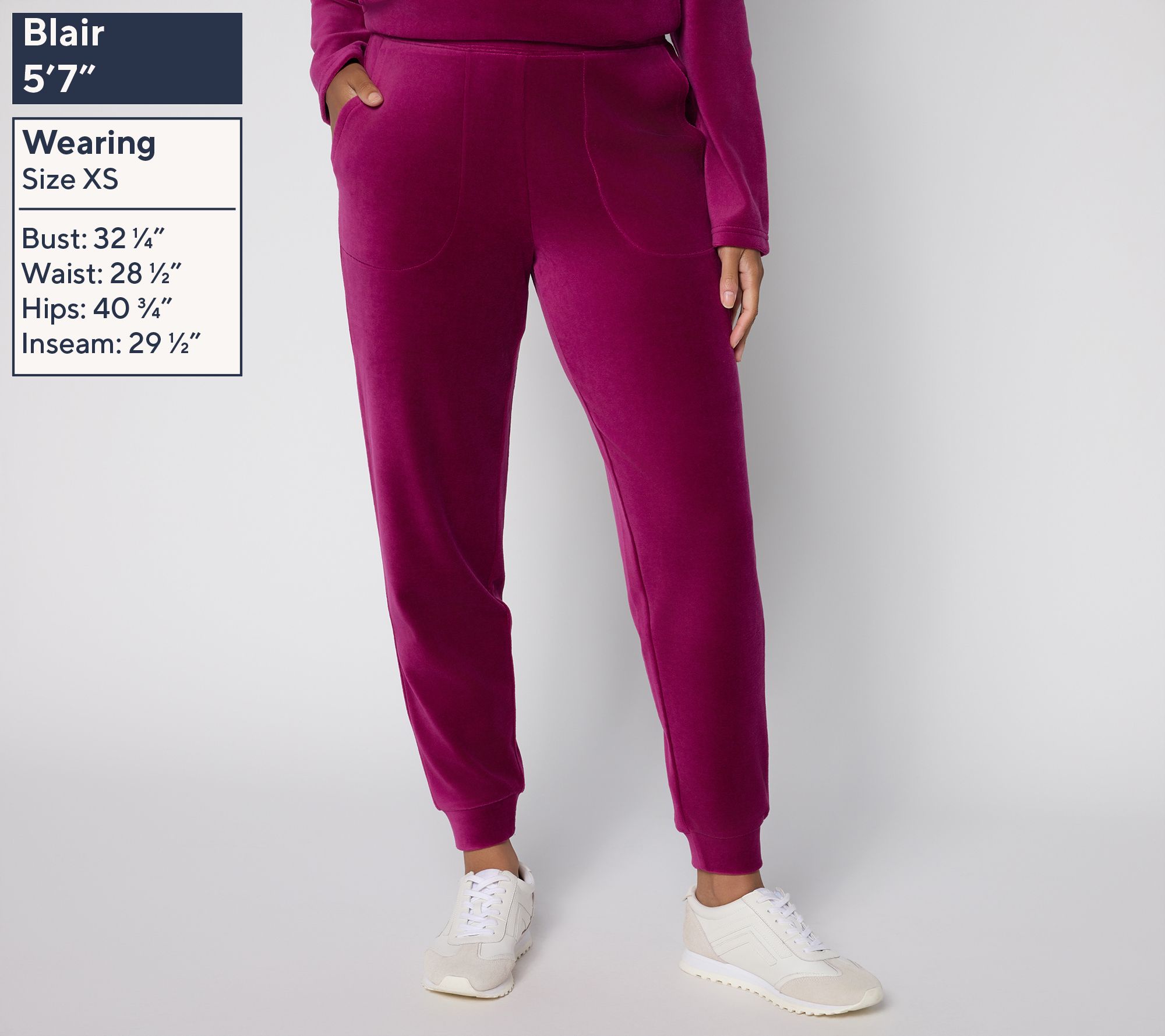 Denim & Co. Active Regular Velour_Ankle Joggers