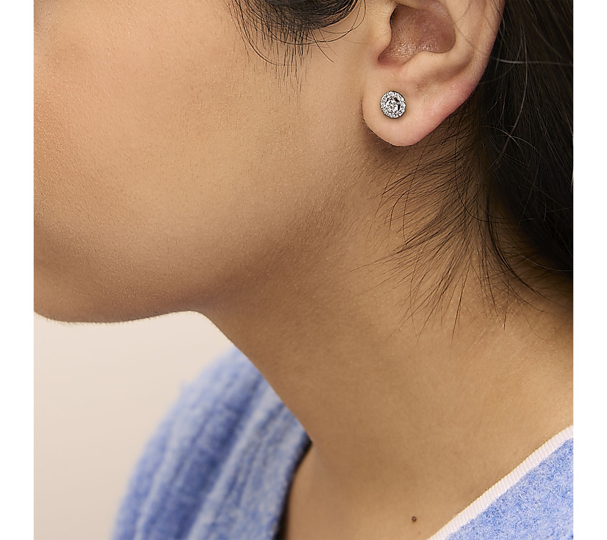 Haus of Brilliance Lab Grown Diamond Halo Earrings, 14K Gold