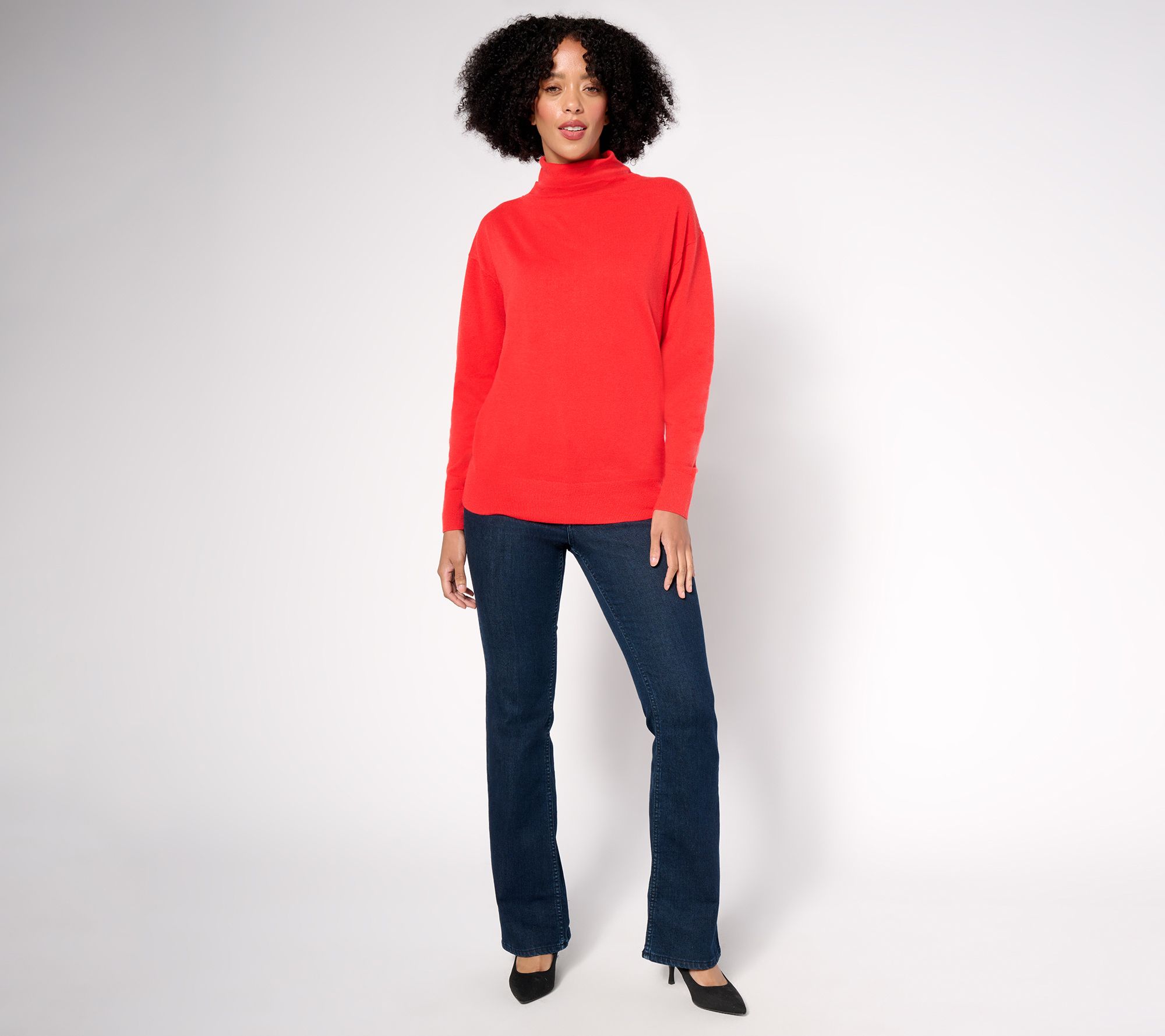 BEAUTIFUL by Lawrence Zarian Gathered Turtleneck Sweater
