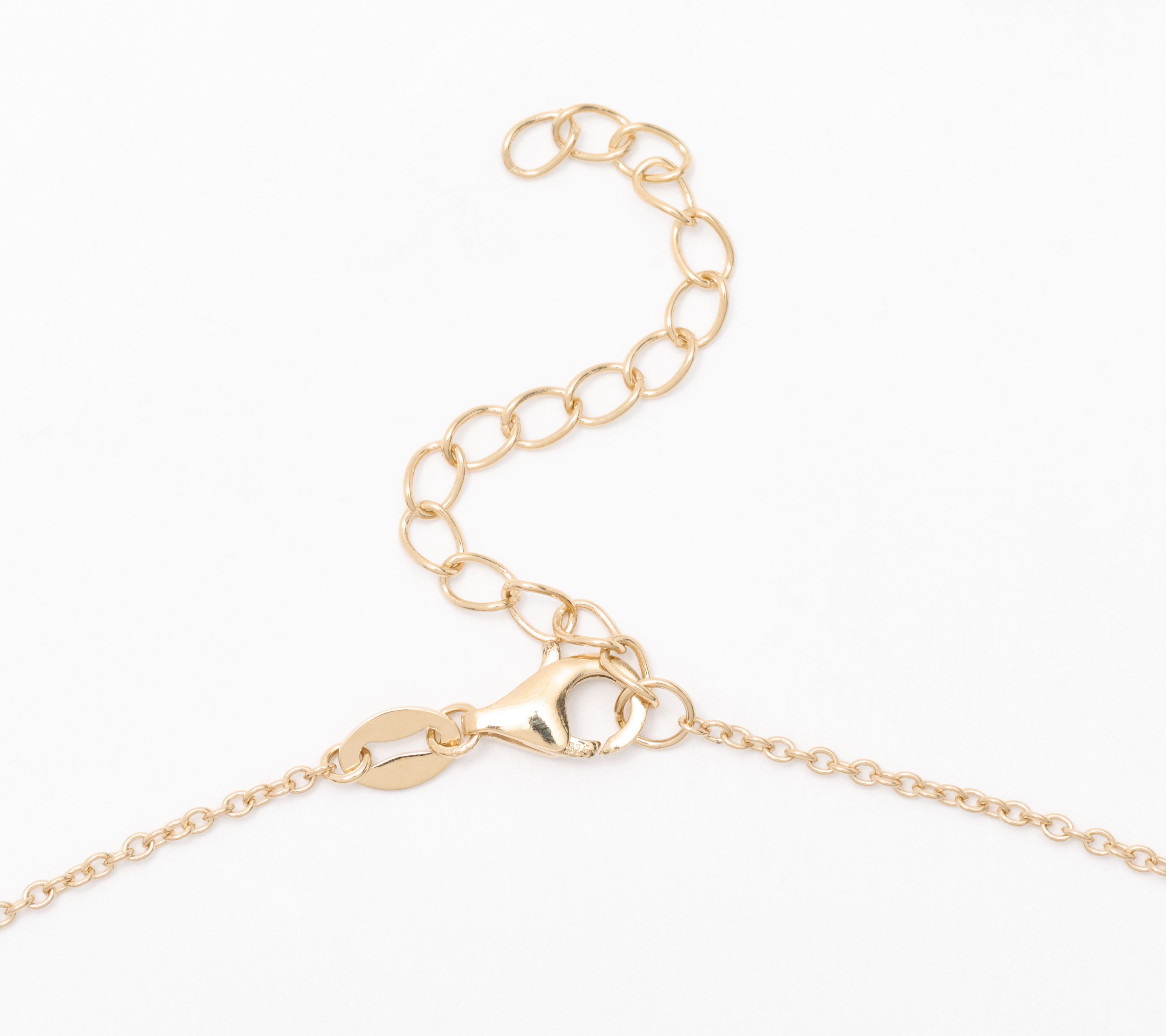 Diamonique Cross Necklace, Sterling Silver