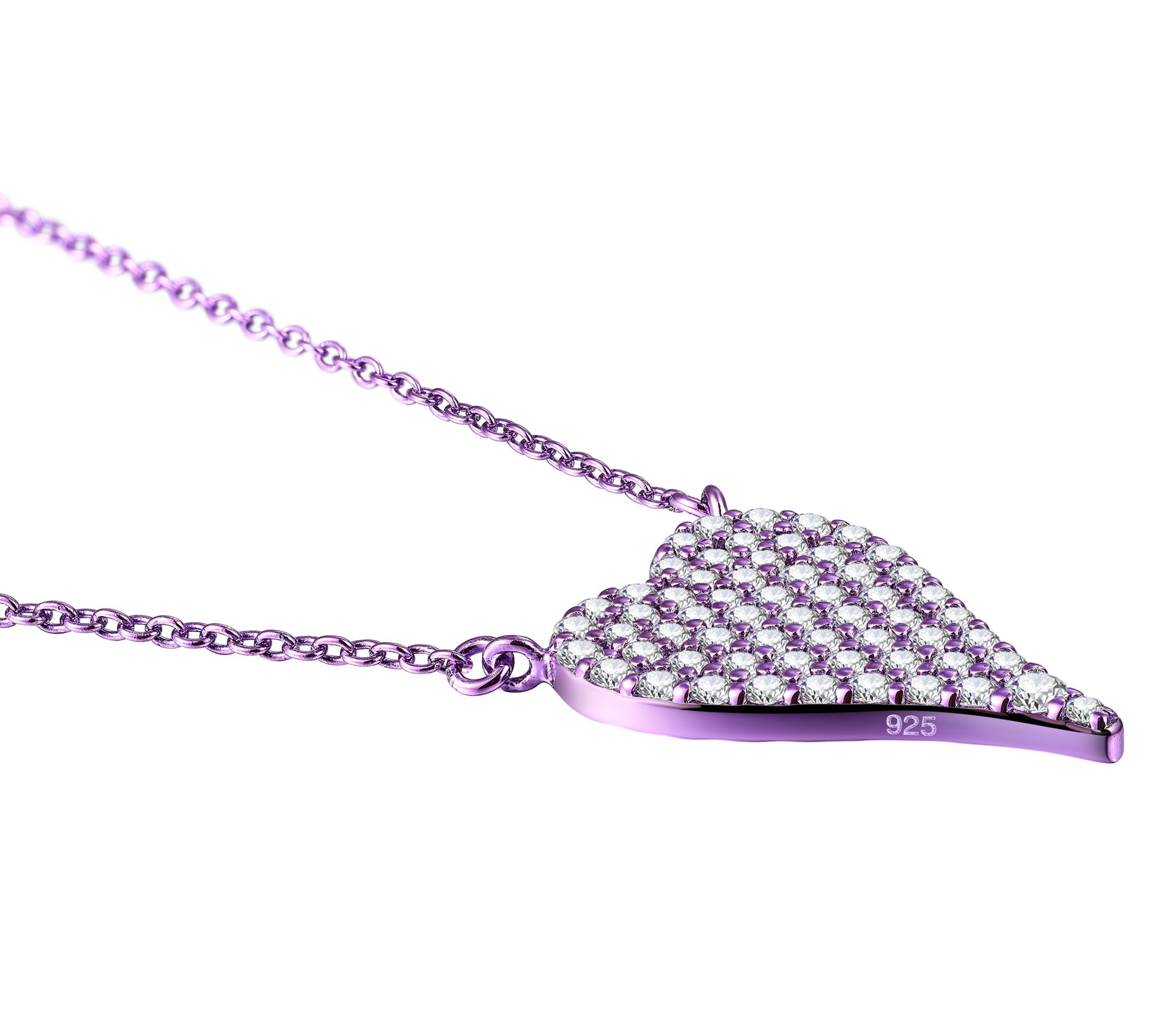 Diamonique X Jennifer Miller Mini Heart Necklace, Sterling