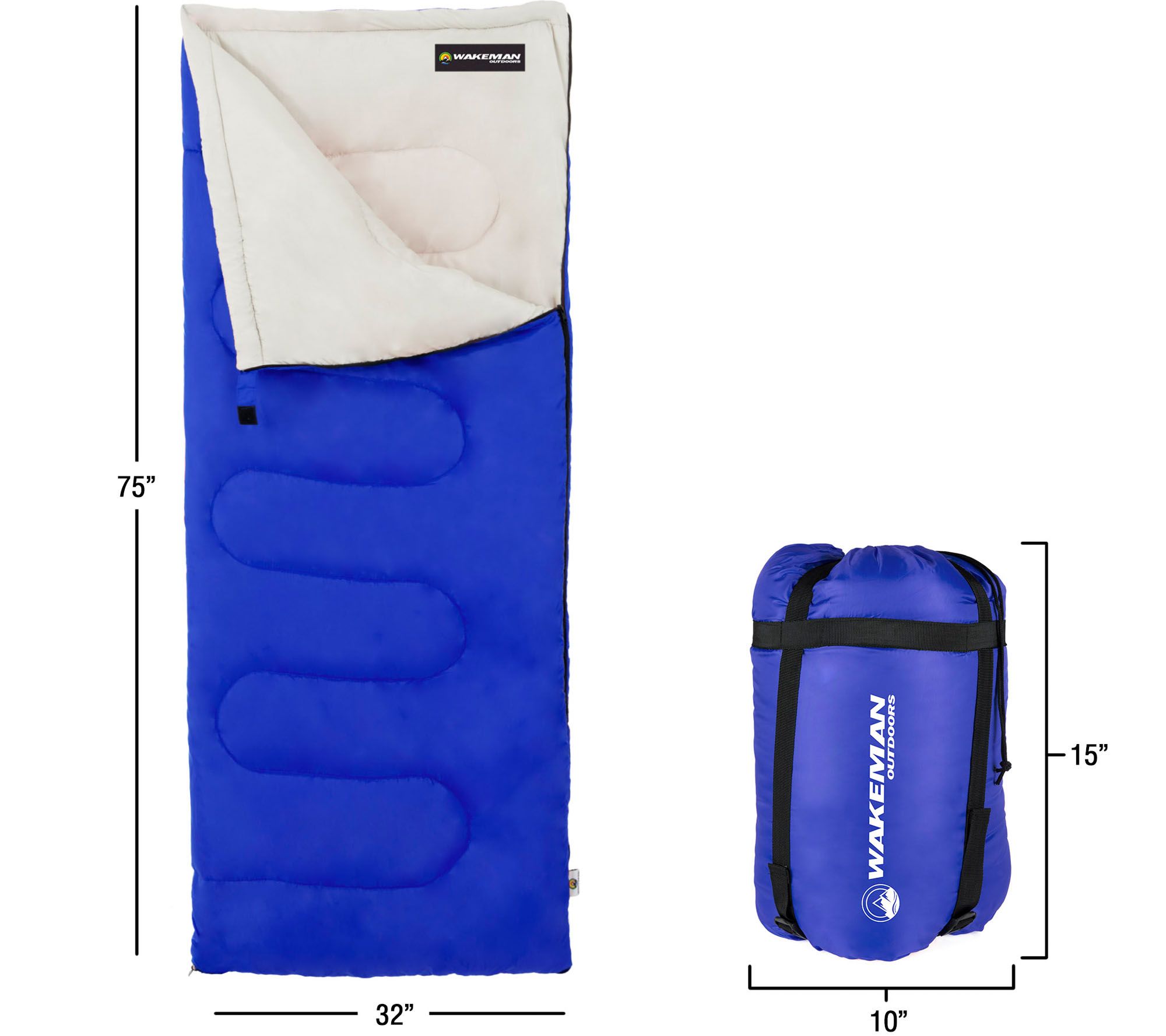 Wakeman Outdoors 2-Season Sleeping Bag for Adults