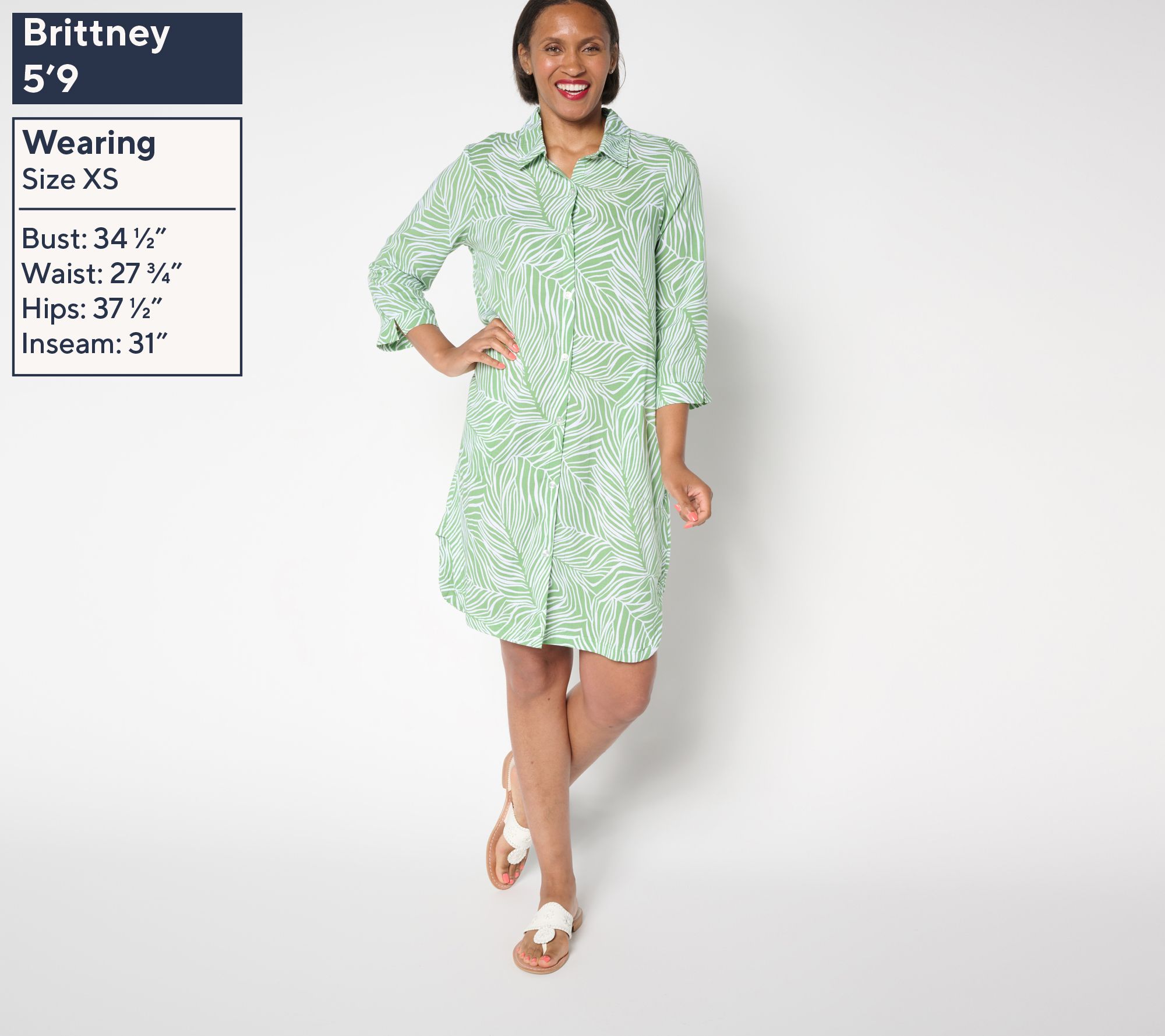 Stan Herman Woven Button Front Halftan