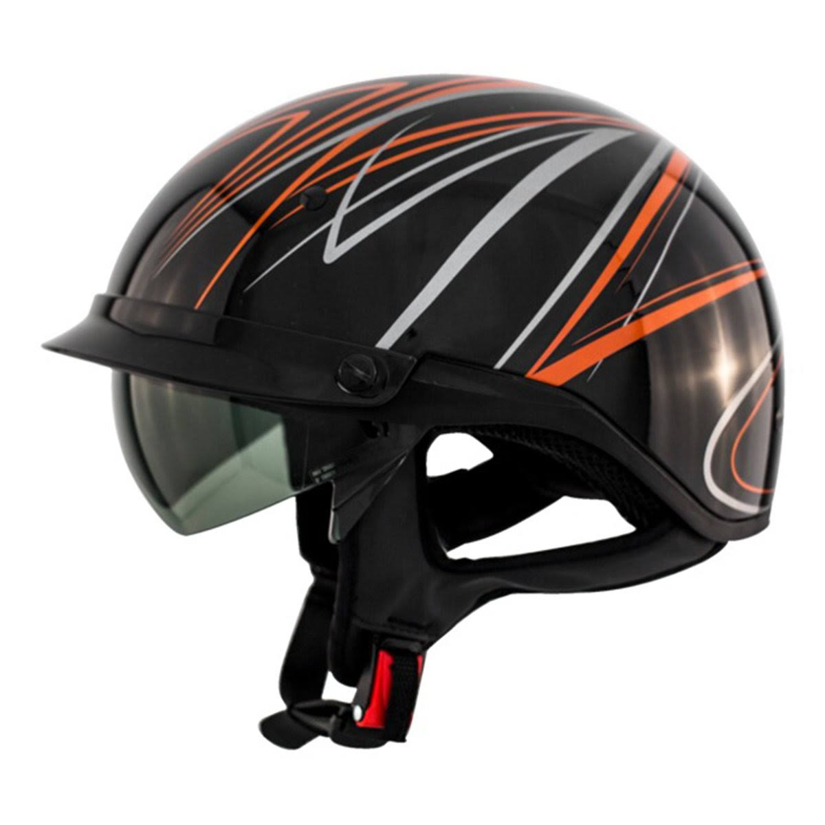 Zox 88-34071 Roadster DDV Freehand X-Small Orange Half Shell Helmet