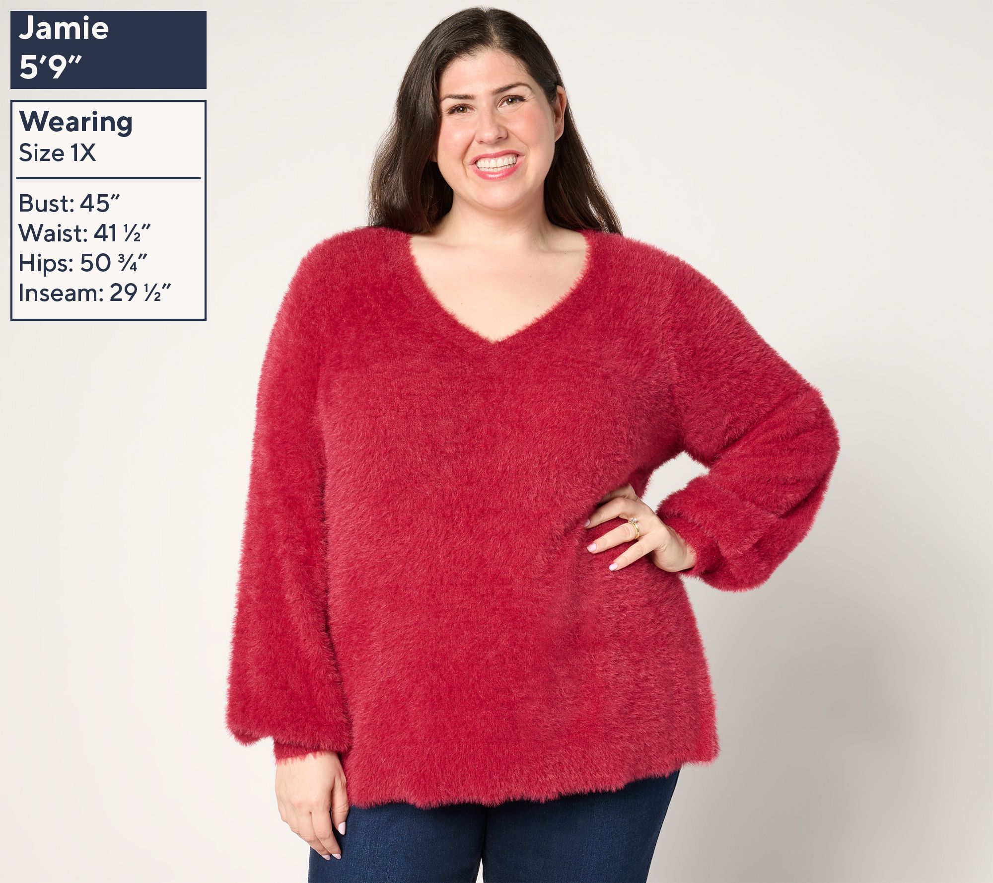 Jingle Belles by Kim Gravel Eyelash Yarn Sweater