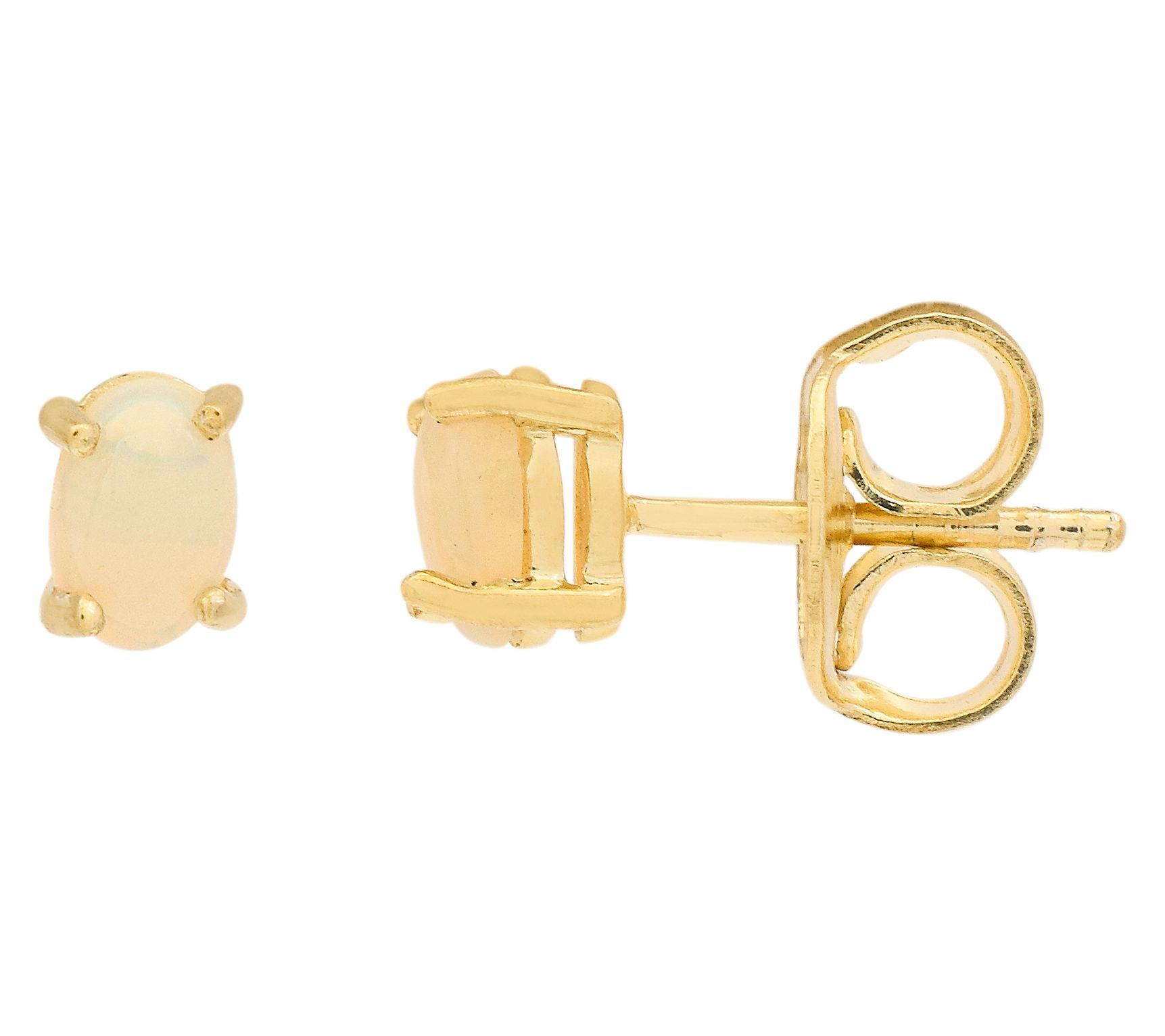 Affinity Gems Ethiopian Opal Stud Earrings, 14KGold Plated