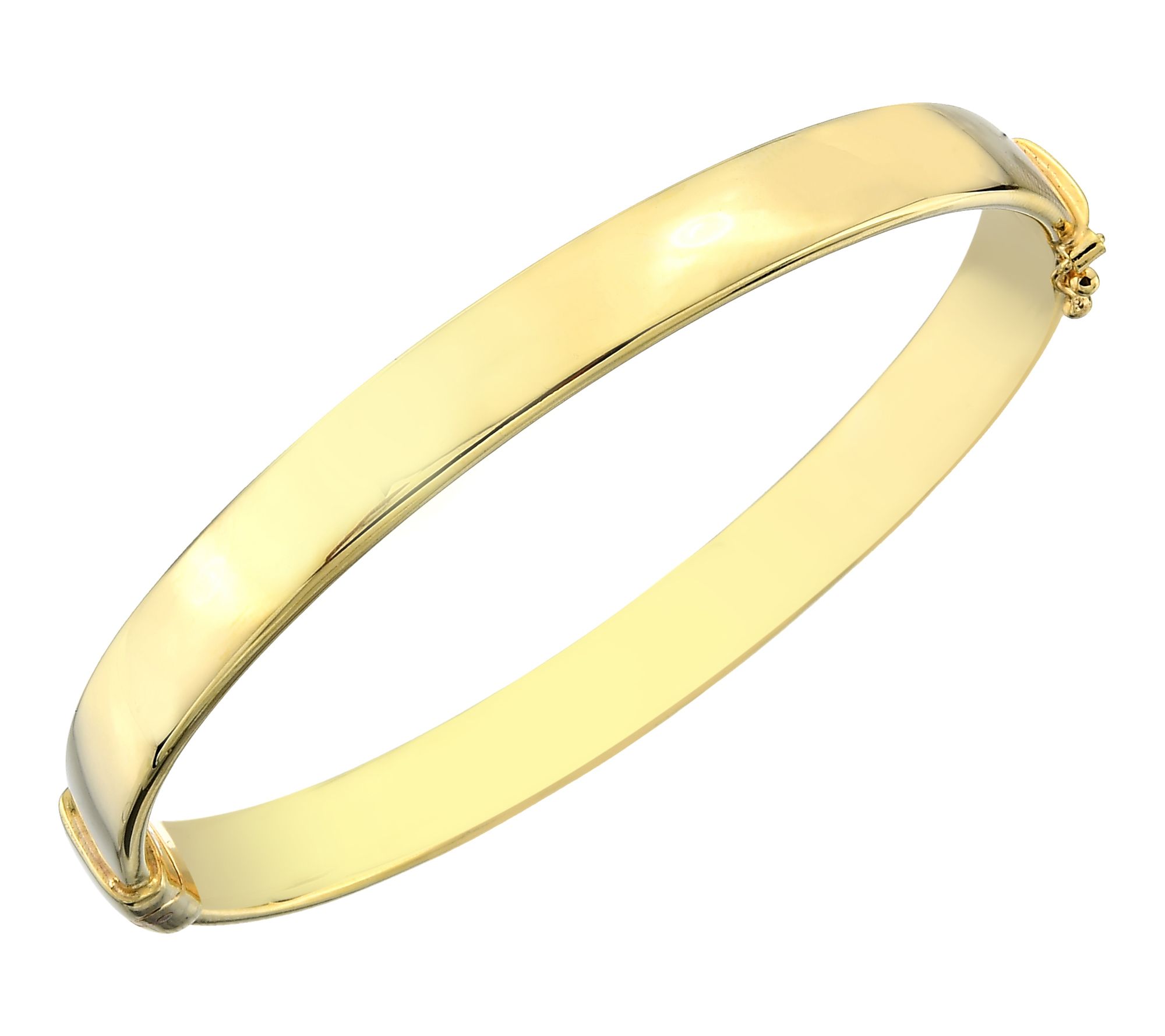 Silver Style Polished Oval Hinged Bangle Bracelet, Sterling