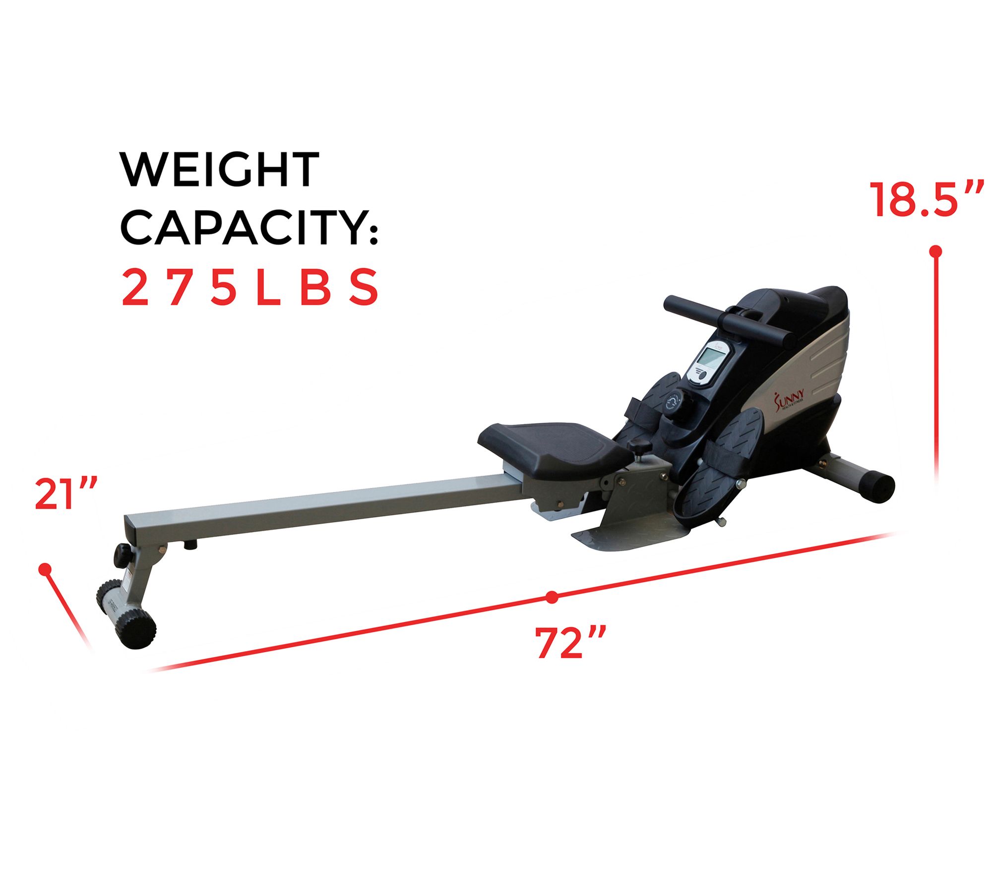 Sunny Health & Fitness Dual-Function Magnetic Rowing Machine