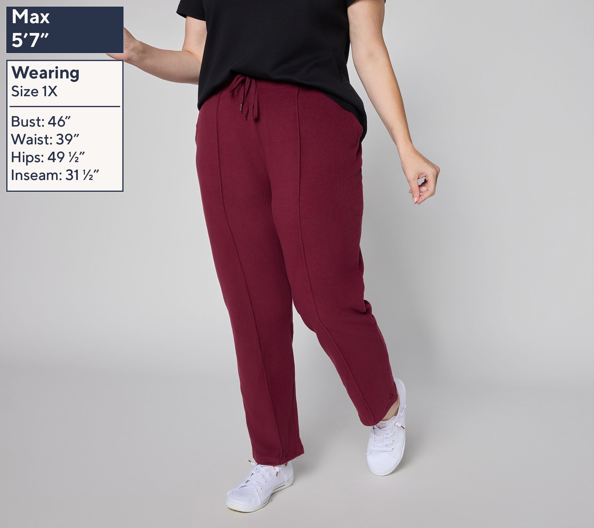 Cuddl Duds Fleecewear with Stretch Slim Pant