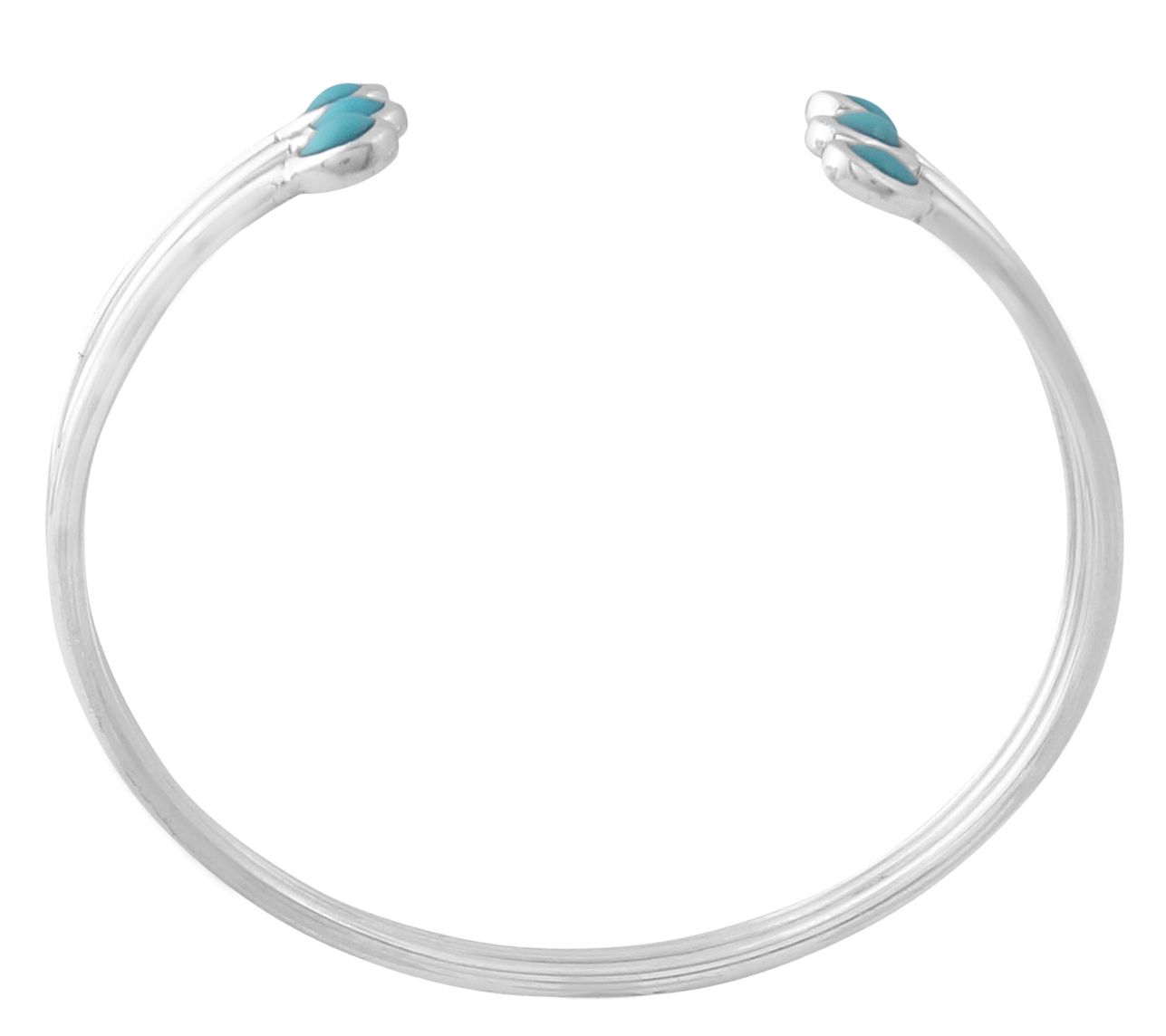 Sterling Turquoise Triple Row Cuff Bracelet