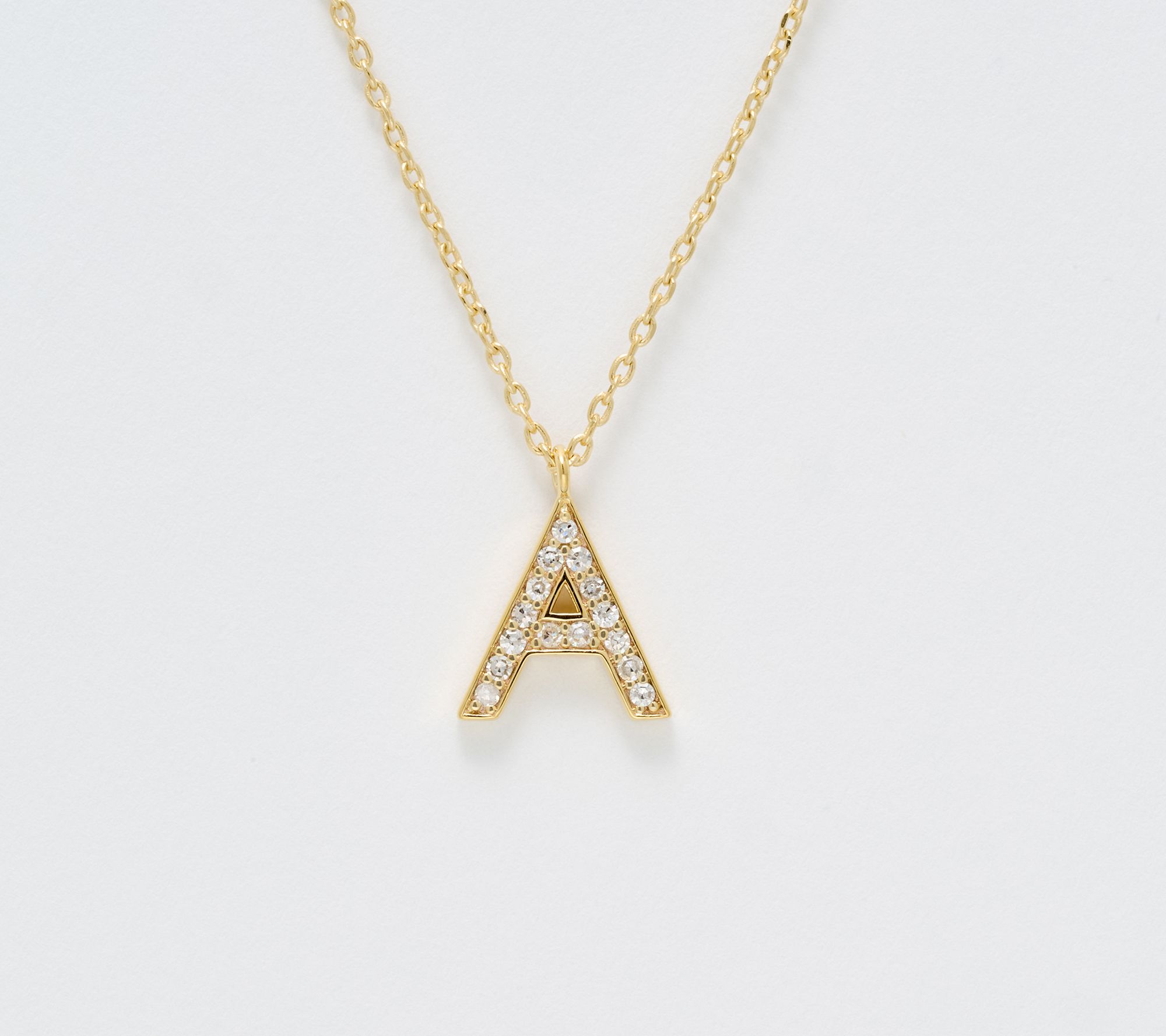 Accents by Affinity 0.11 cttw Initial Pendant Necklace,Plated