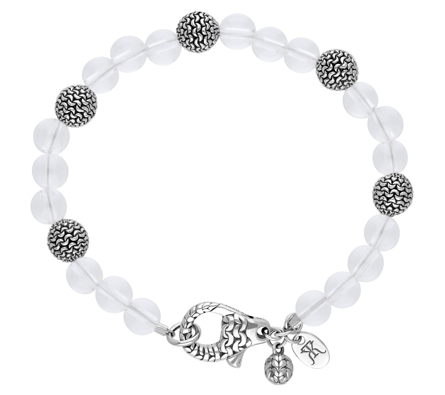 Tiffany Kay Studio Sterling Rock Crystal Bead Station Bracelet