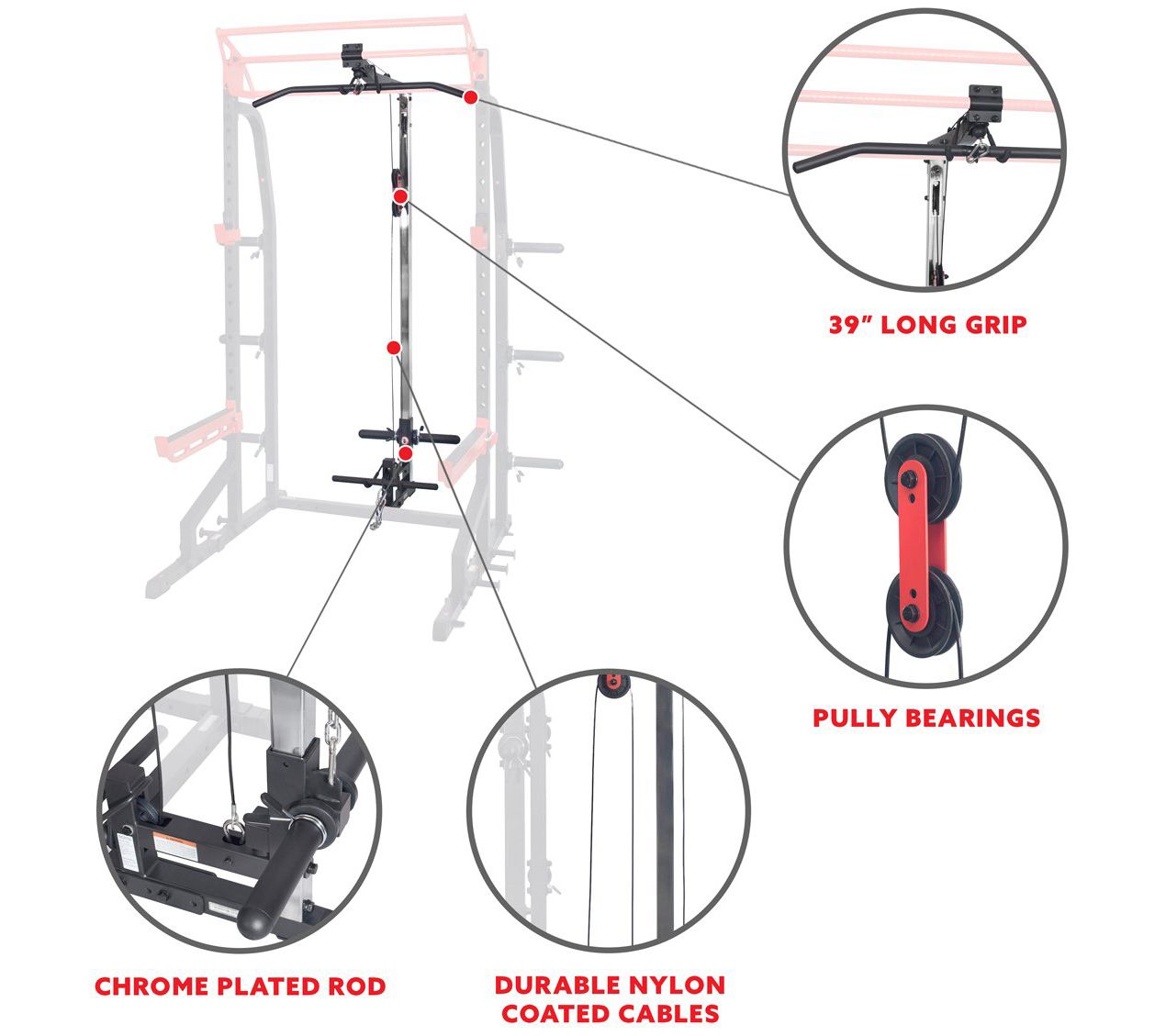 Sunny Health & Fitness Lat Pull Down Attachment