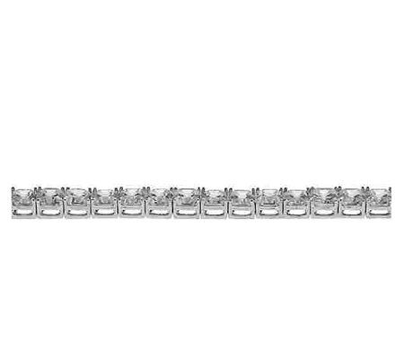 Diamonique Asscher Cut Tennis Bracelet, Platinum Clad