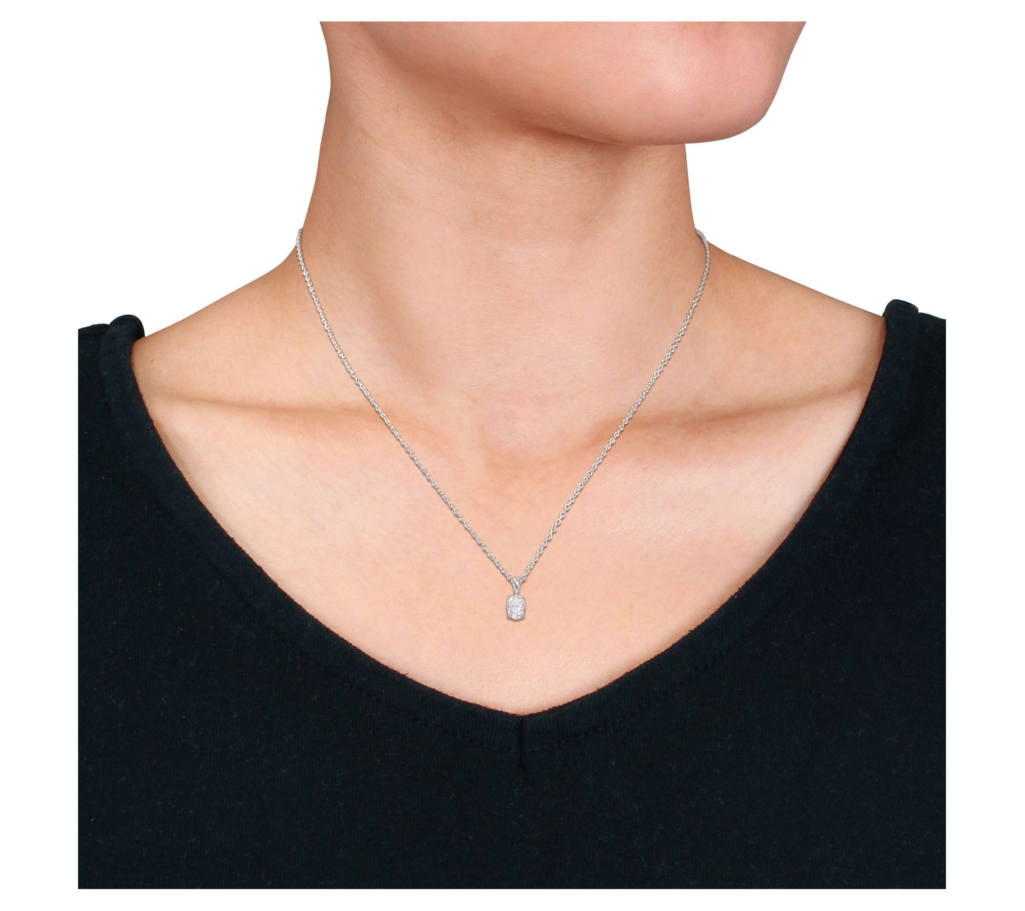 MoissanIce 2.85 cttw Moissanite Necklace & Earrings, Sterling