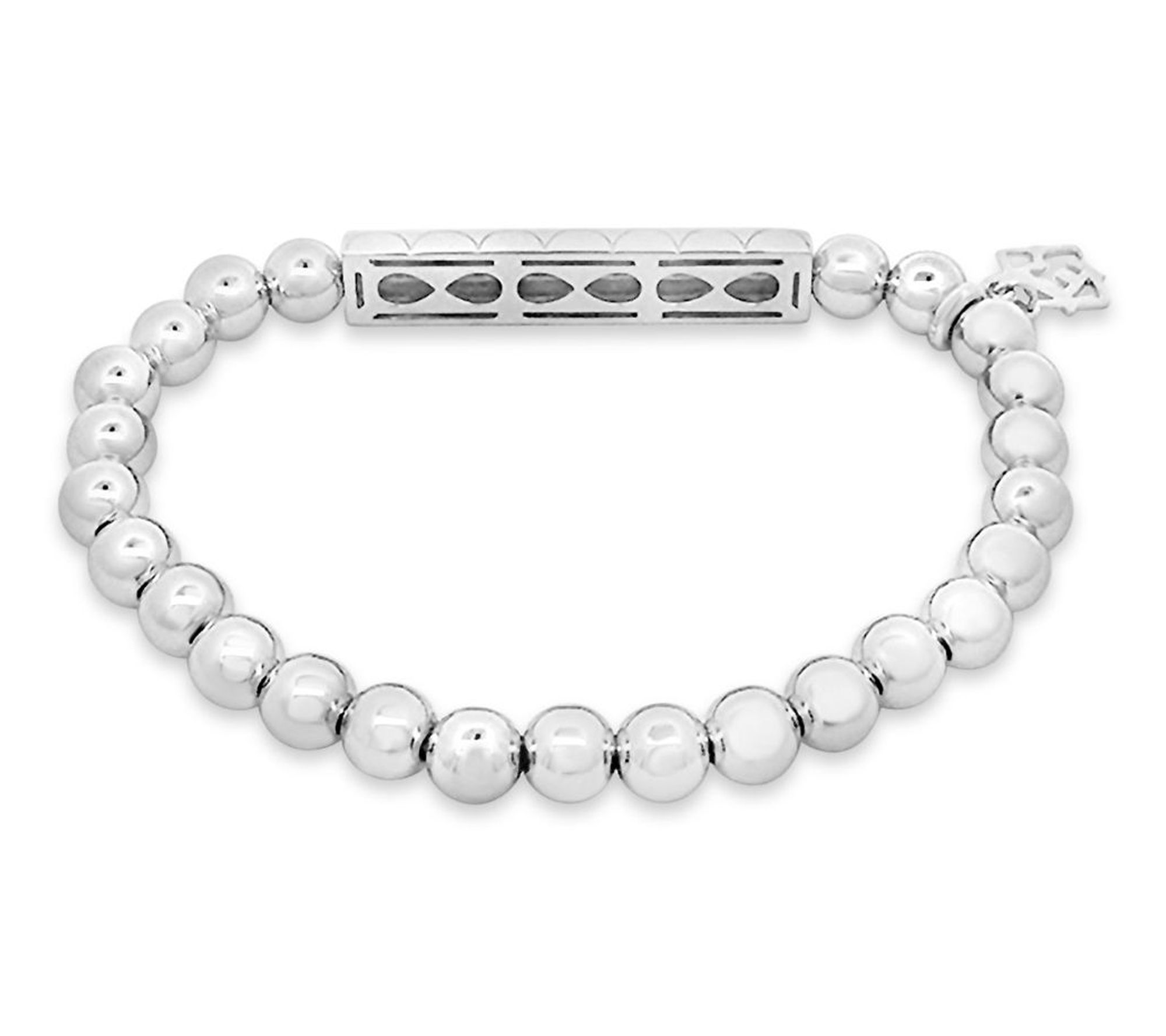 Elyse Ryan Sterling Silver LOVE Beaded Bracelet