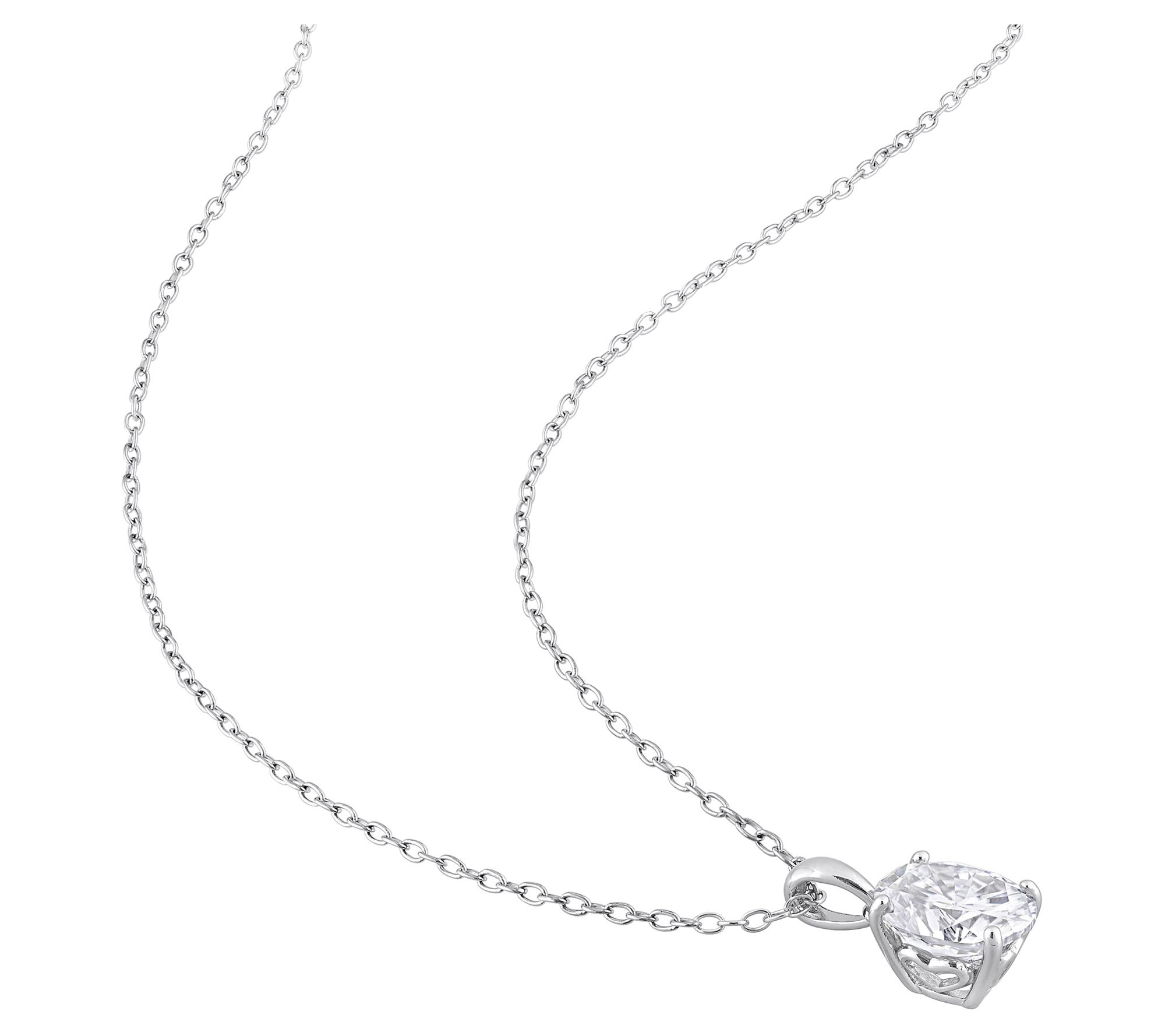 MoissanIce 5.85 cttw Moissanite Necklace & Earrings, Sterling