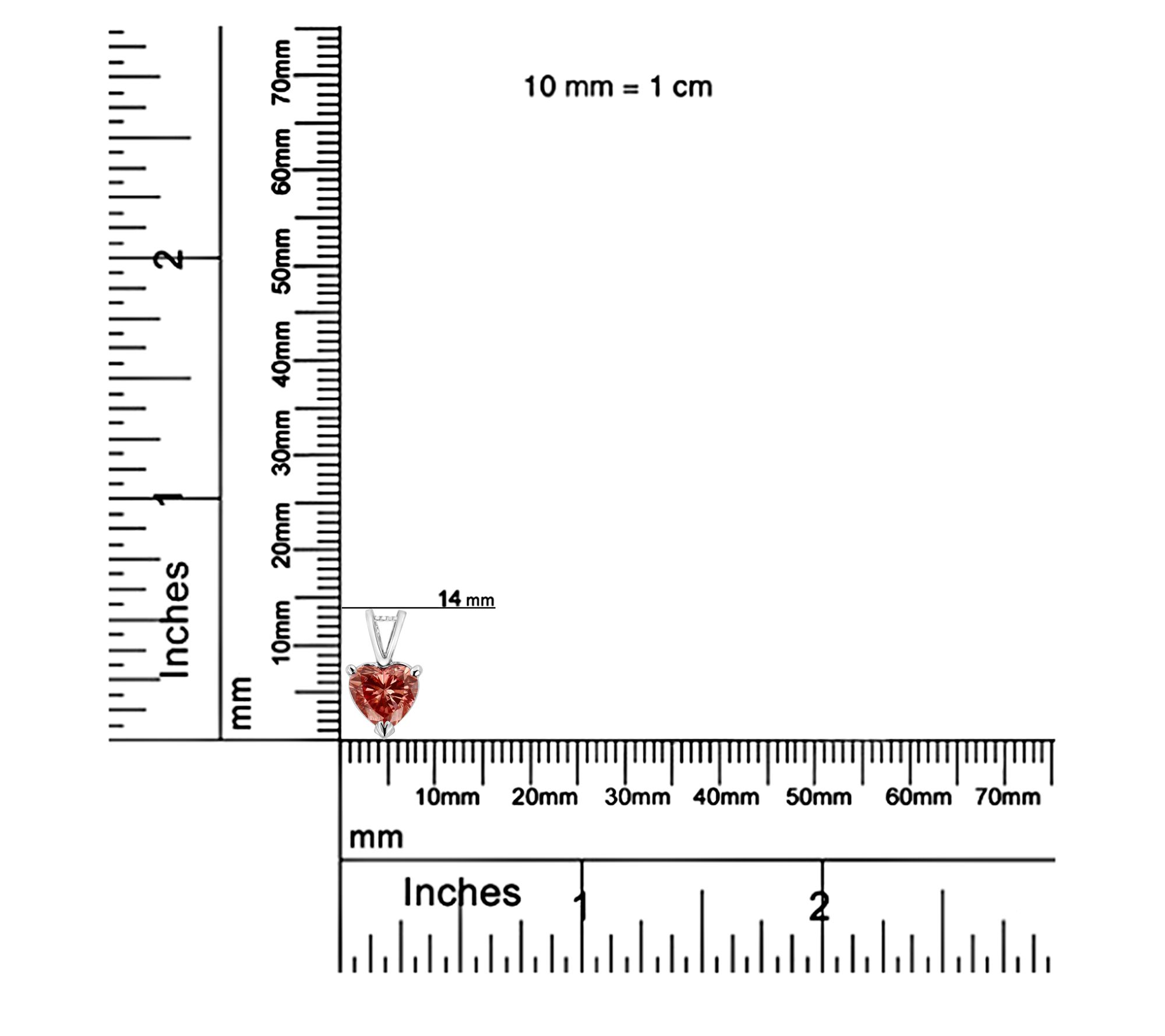 Haus of Brilliance Lab Grown Pink Diamond HeartNecklace, 14K