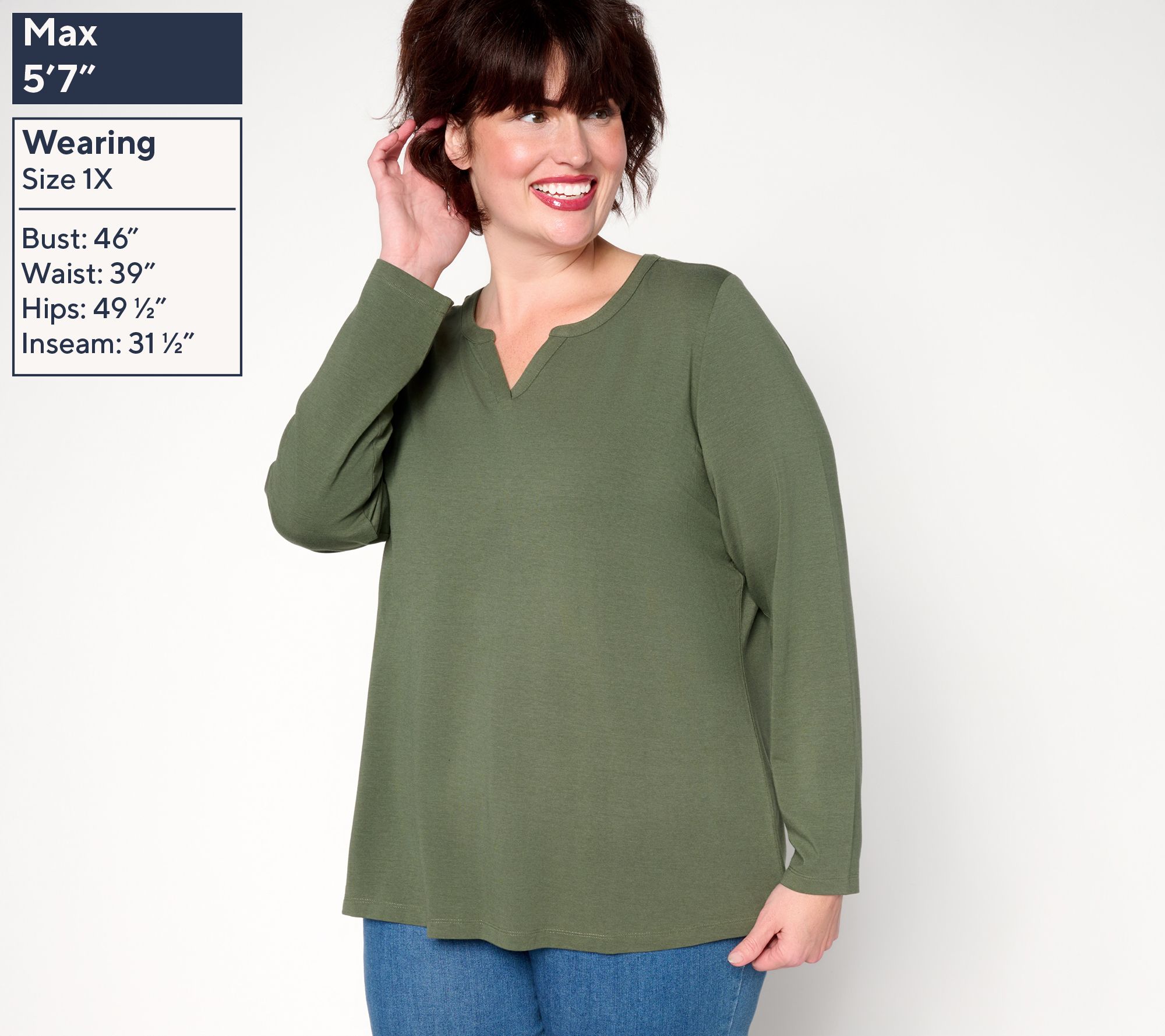 Denim & Co. Essentials So Soft Jersey 3-Pack Long Sleeve Tops