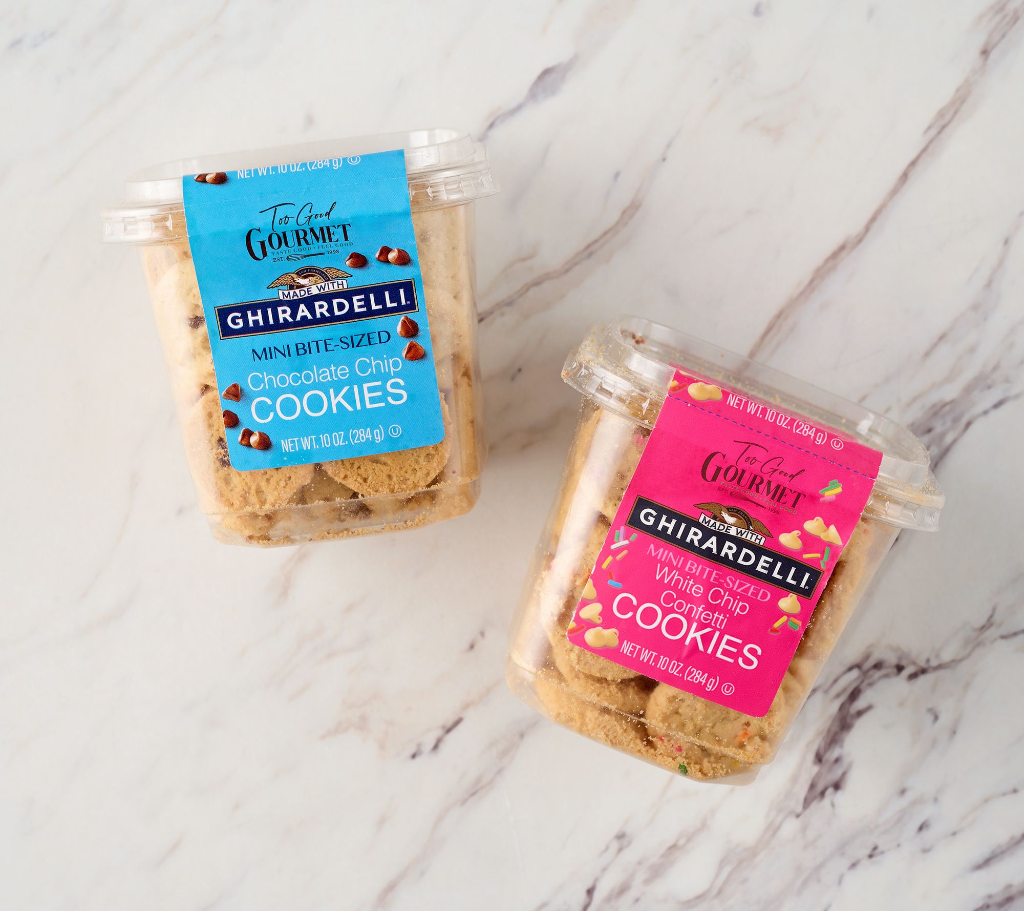 Too Good Gourmet 80 ct Ghirardelli Cookies in 2 Tubs