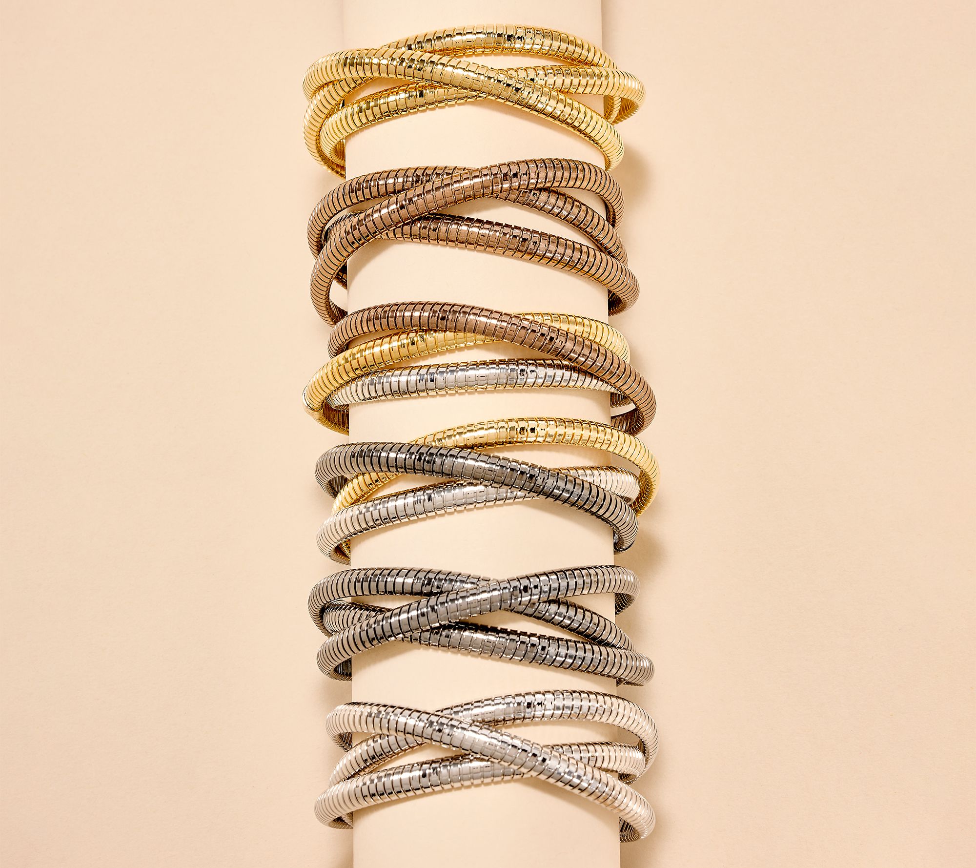 David Markstein Bronze Three Strand Slip-On Tubogas Bracelet