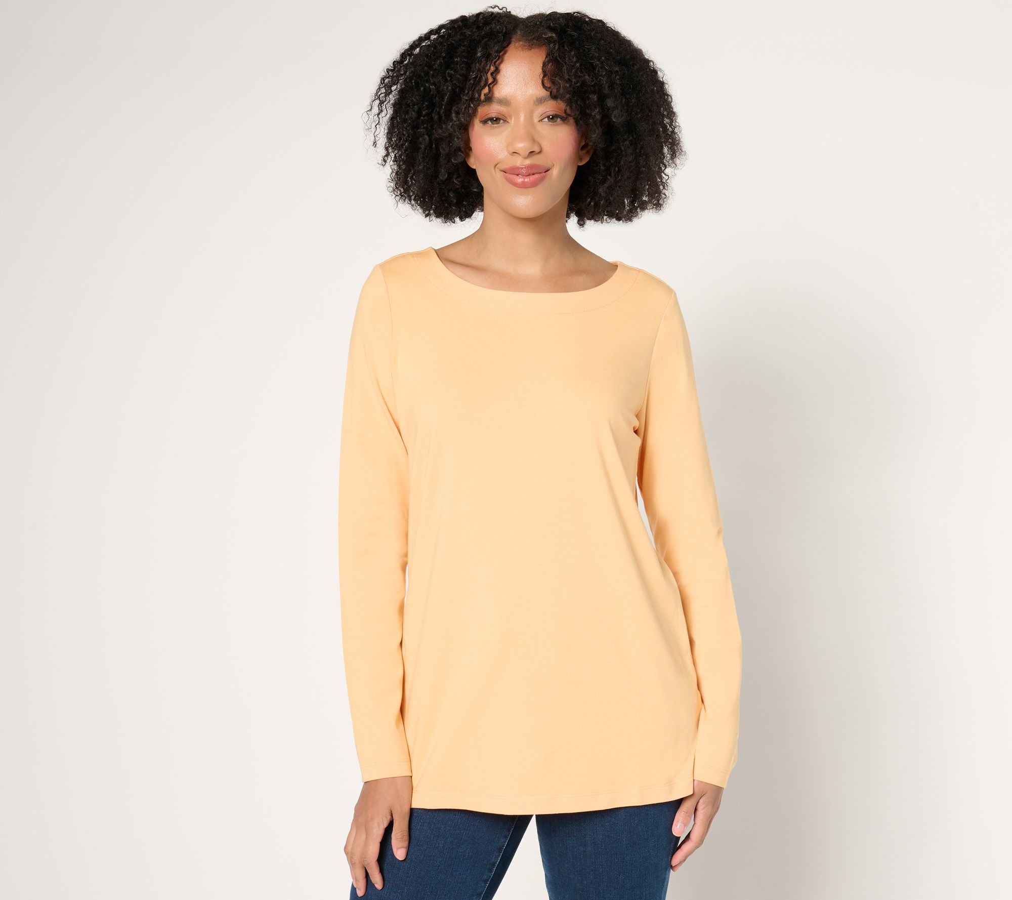 Belle by Kim Gravel Primabelle Knit Long Sleeve Boatneck Top