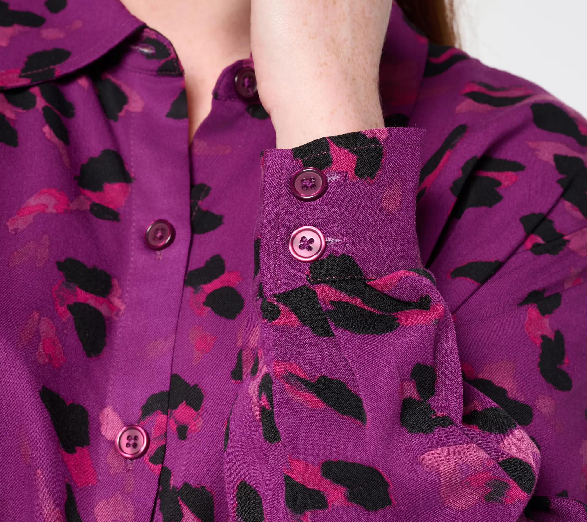 Brandis Dress Out Loud Printed Long Sleeve Blouse