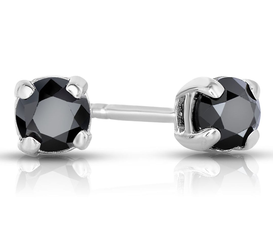 Affinity Black Diamond Necklace and Earrings Set, Sterling